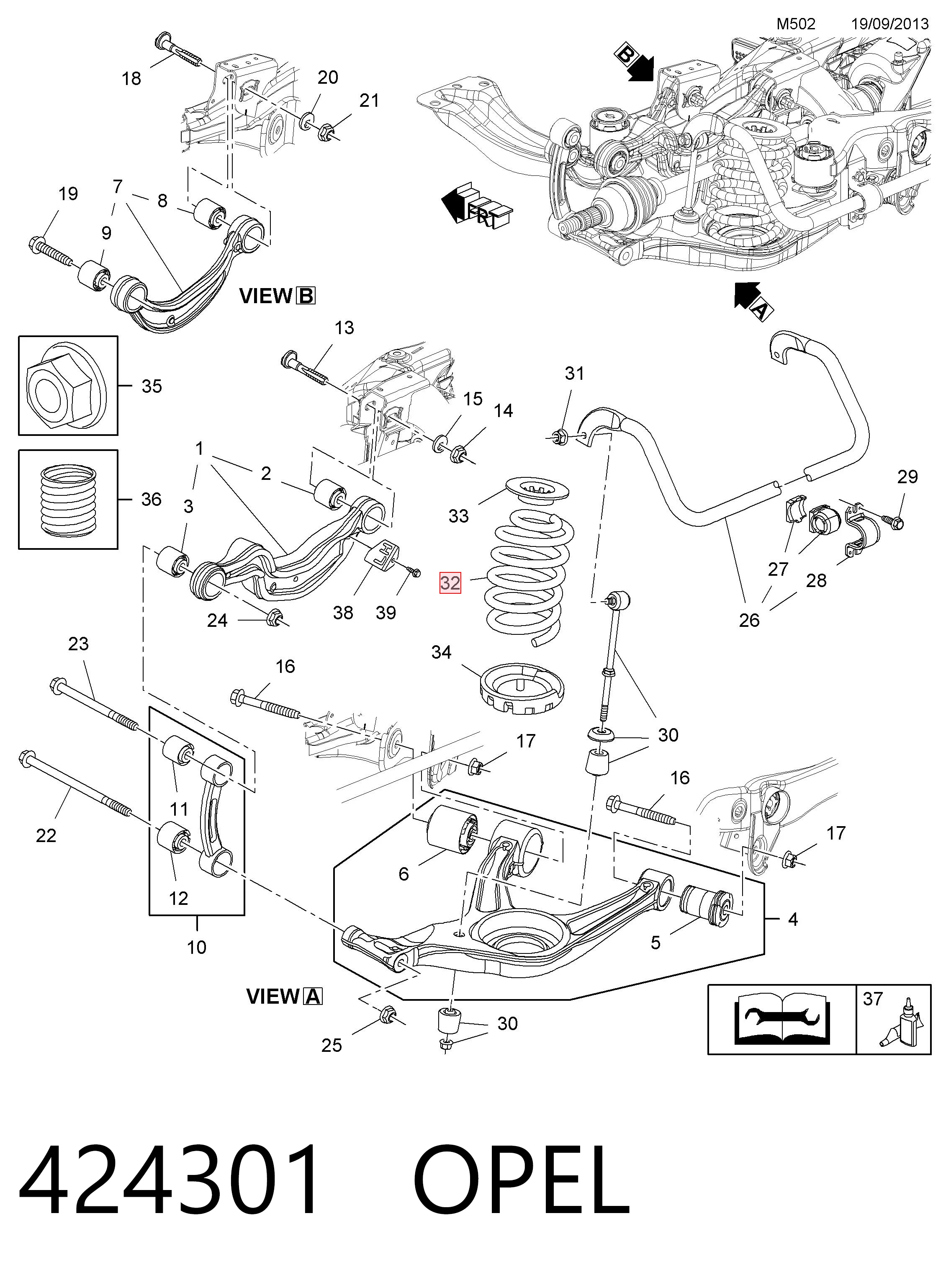 424301 Opel Mola traseira