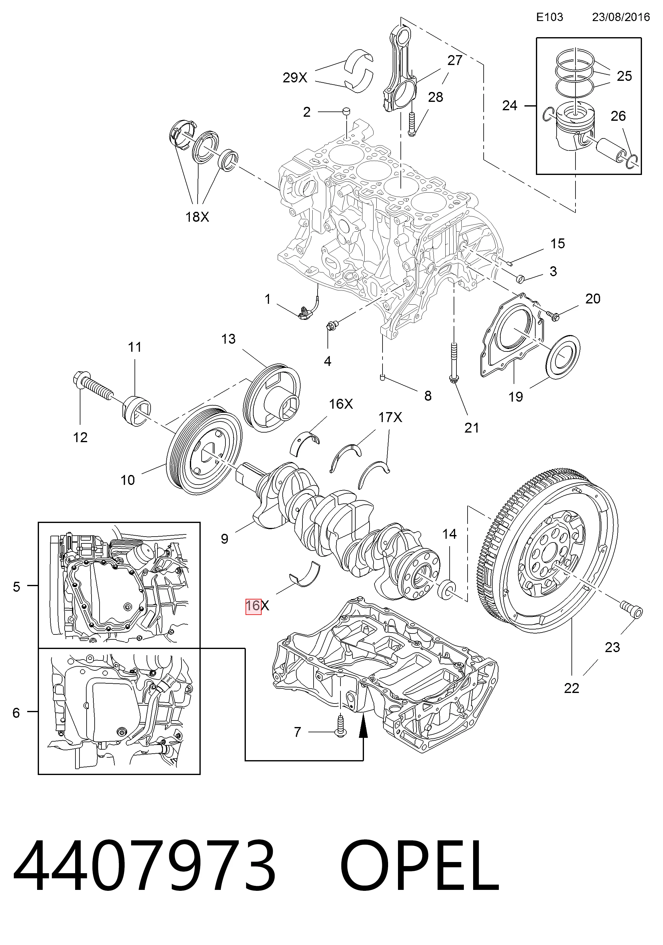 Folhas inseridas principais de cambota, kit, padrão (STD) Renault (RVI) 122075870R preço, a partir de 27,12 USD