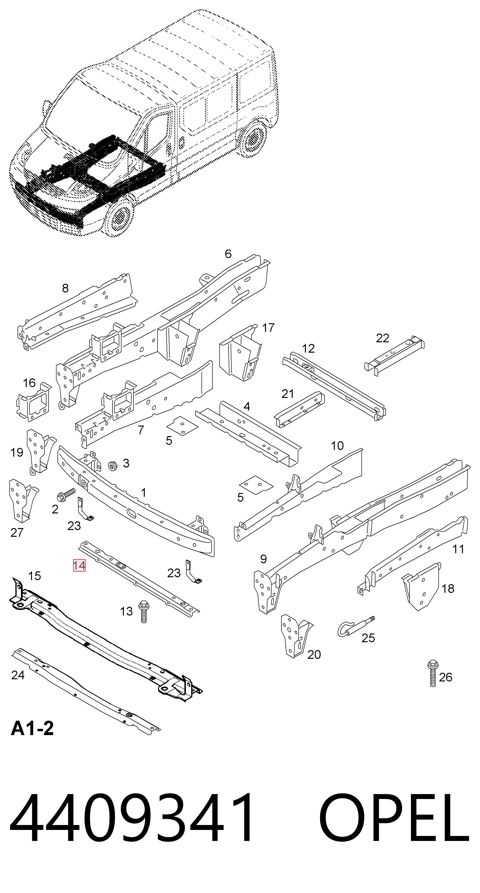 7436000QAD Nissan/Infiniti Suporte inferior do radiador (painel de montagem de fixação das luzes)