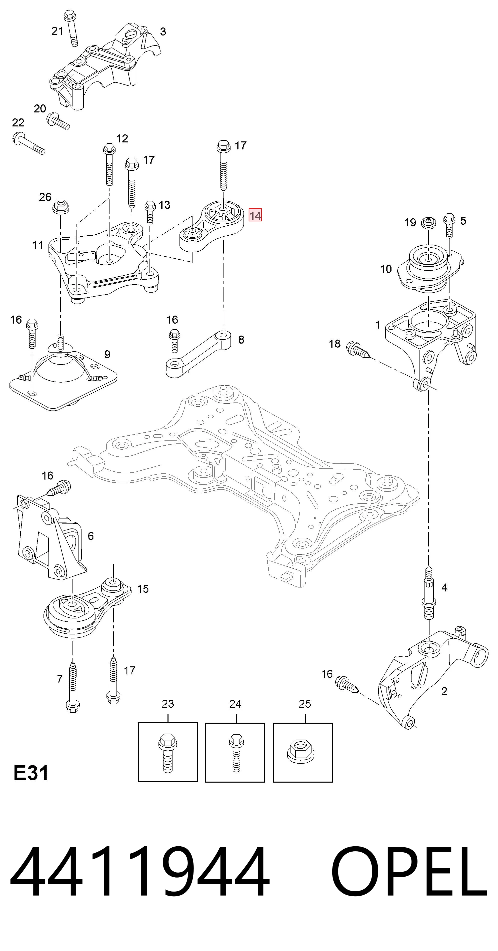 Coxim (suporte) superior de motor 1135600QAB Nissan/Infiniti