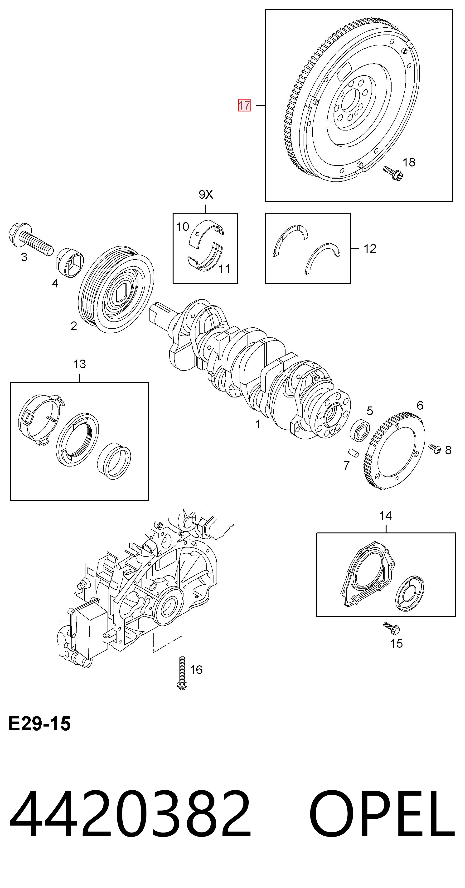 93168040 Peugeot/Citroen Volante de motor