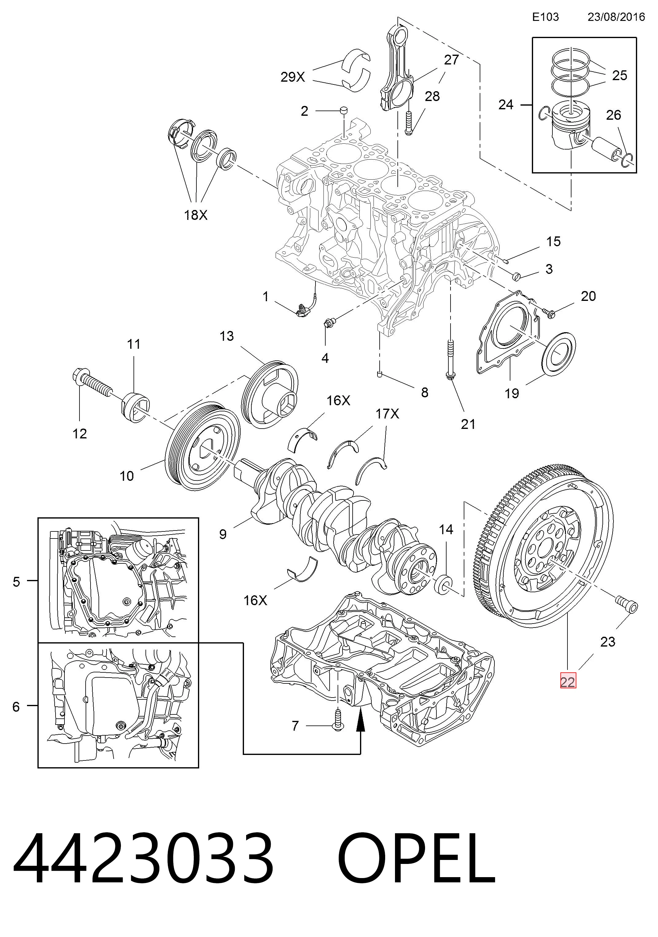 Volante de motor INA 415079610