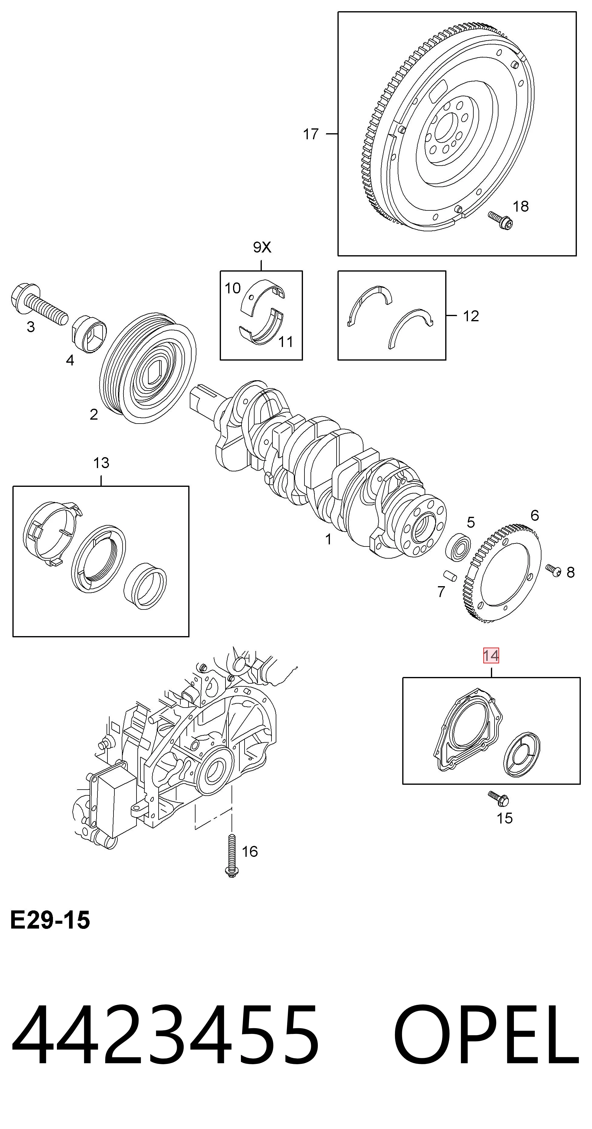 Compre A4709974200 Mercedes Vedação traseira de cambota de motor