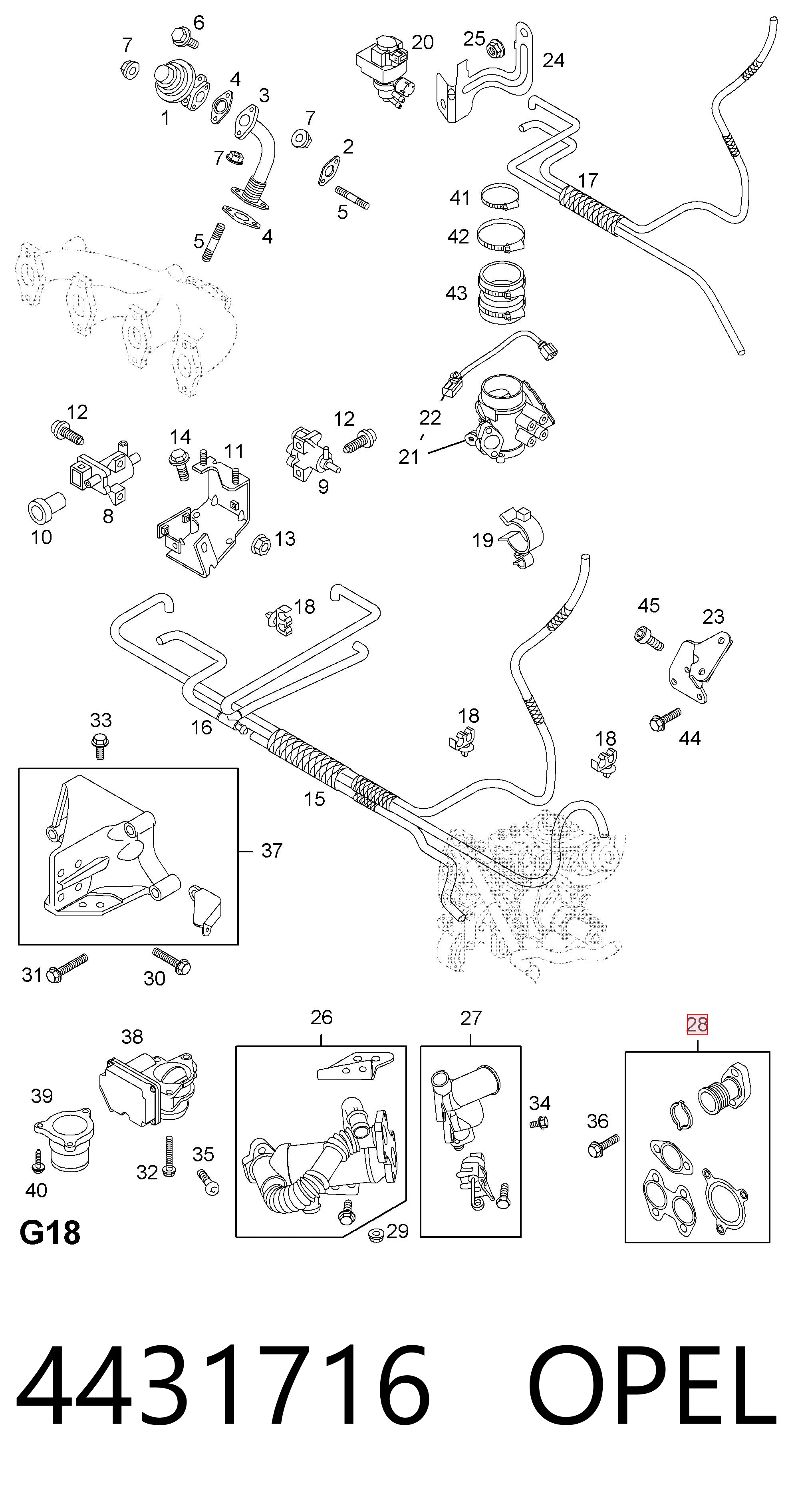 1495600Q0D Nissan/Infiniti Vedante de válvula EGR de recirculação