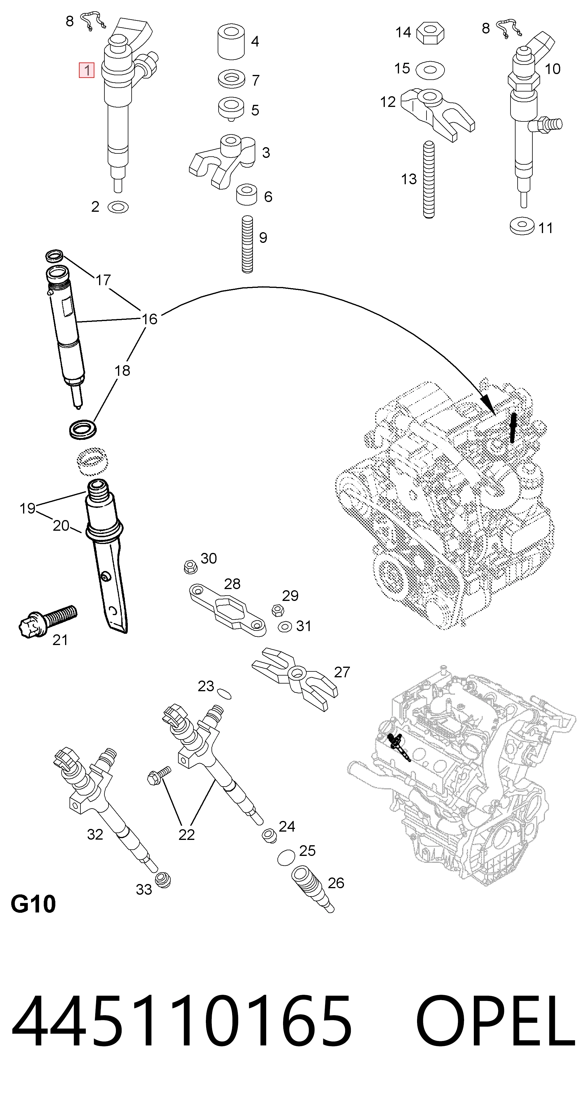 Compre Injetor de injeção de combustível Opel Vectra 