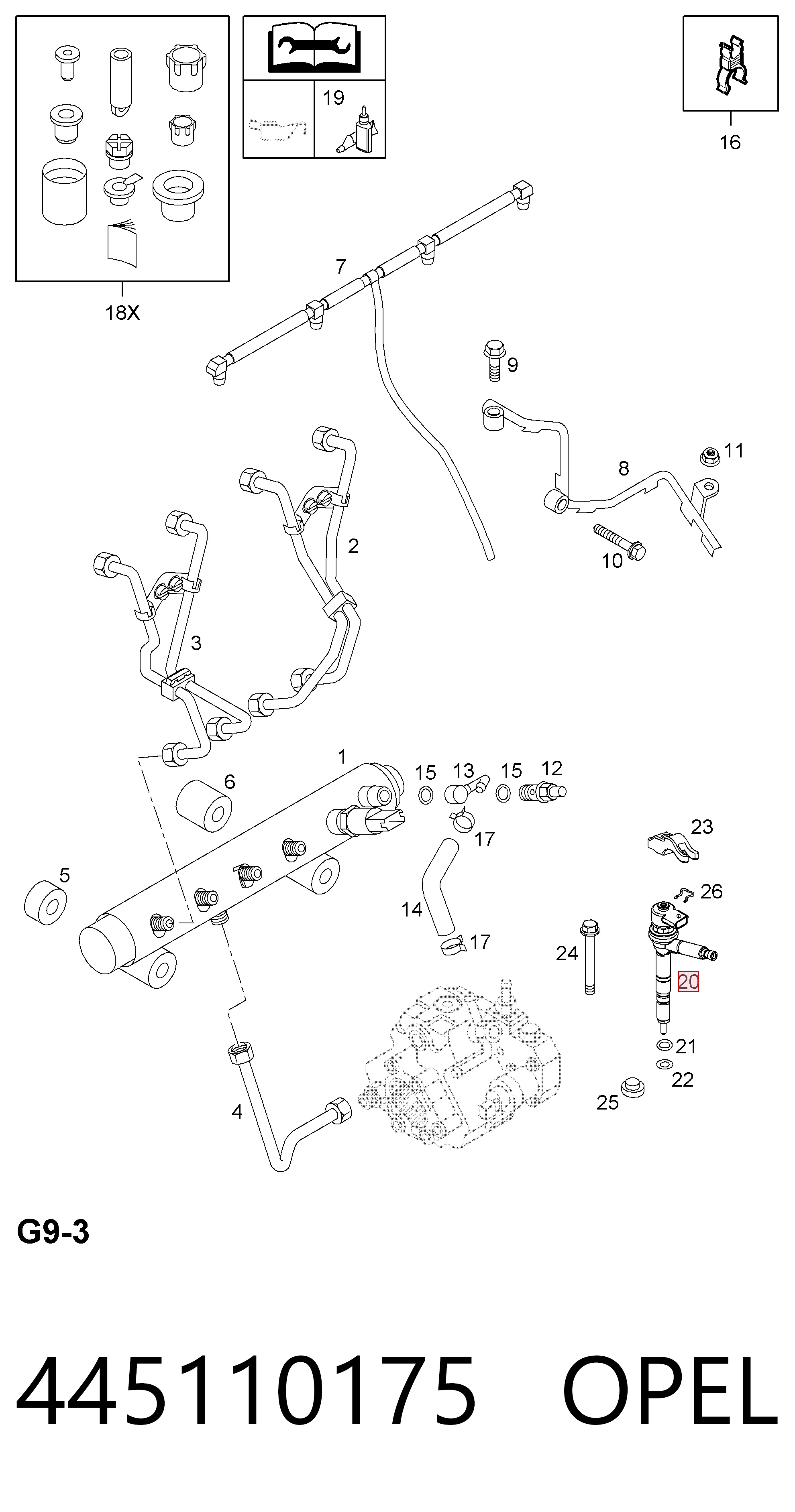 Injetor de injeção de combustível Opel Astra H L69