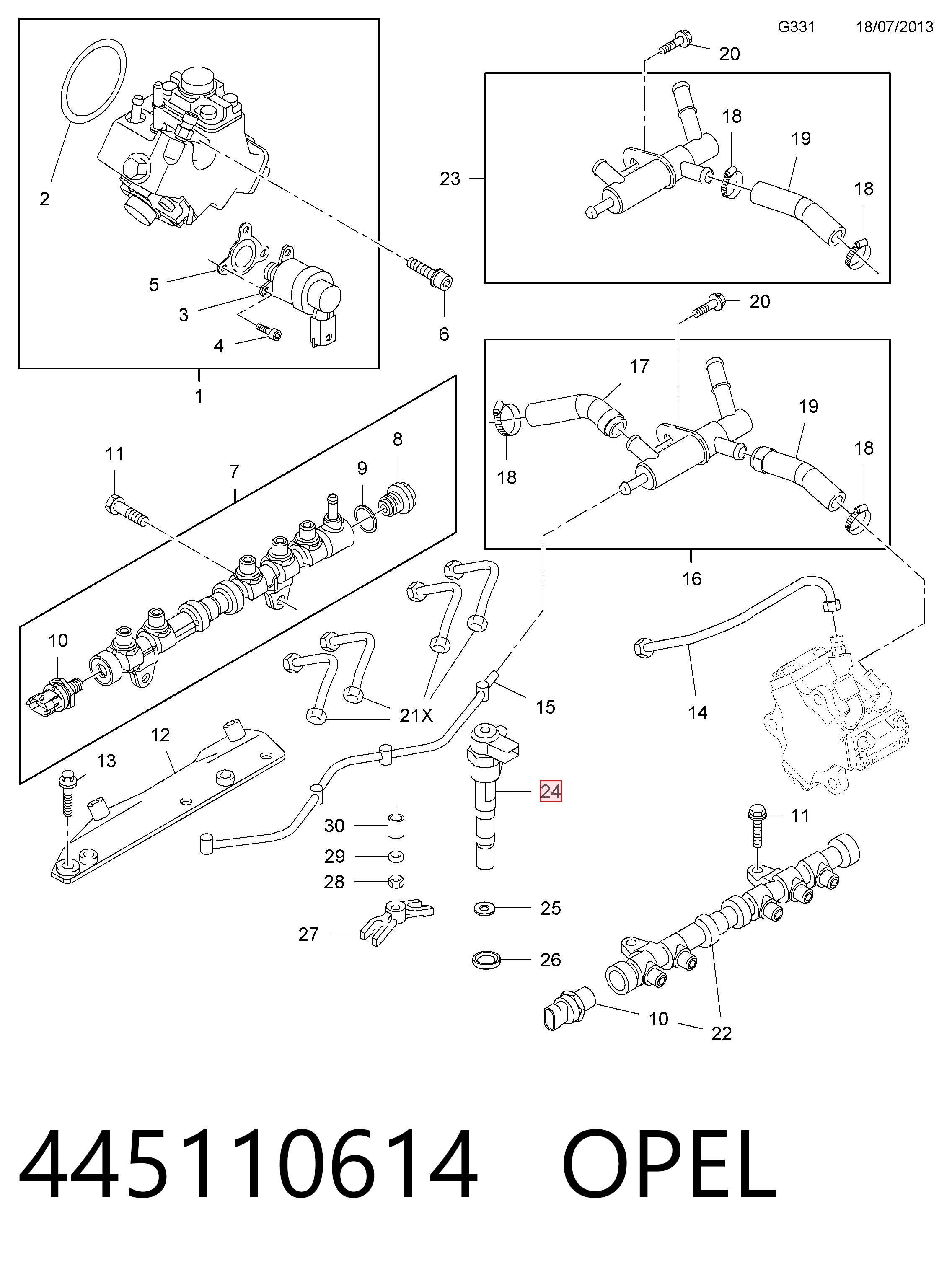 1616320580 Peugeot/Citroen Injetor de injeção de combustível