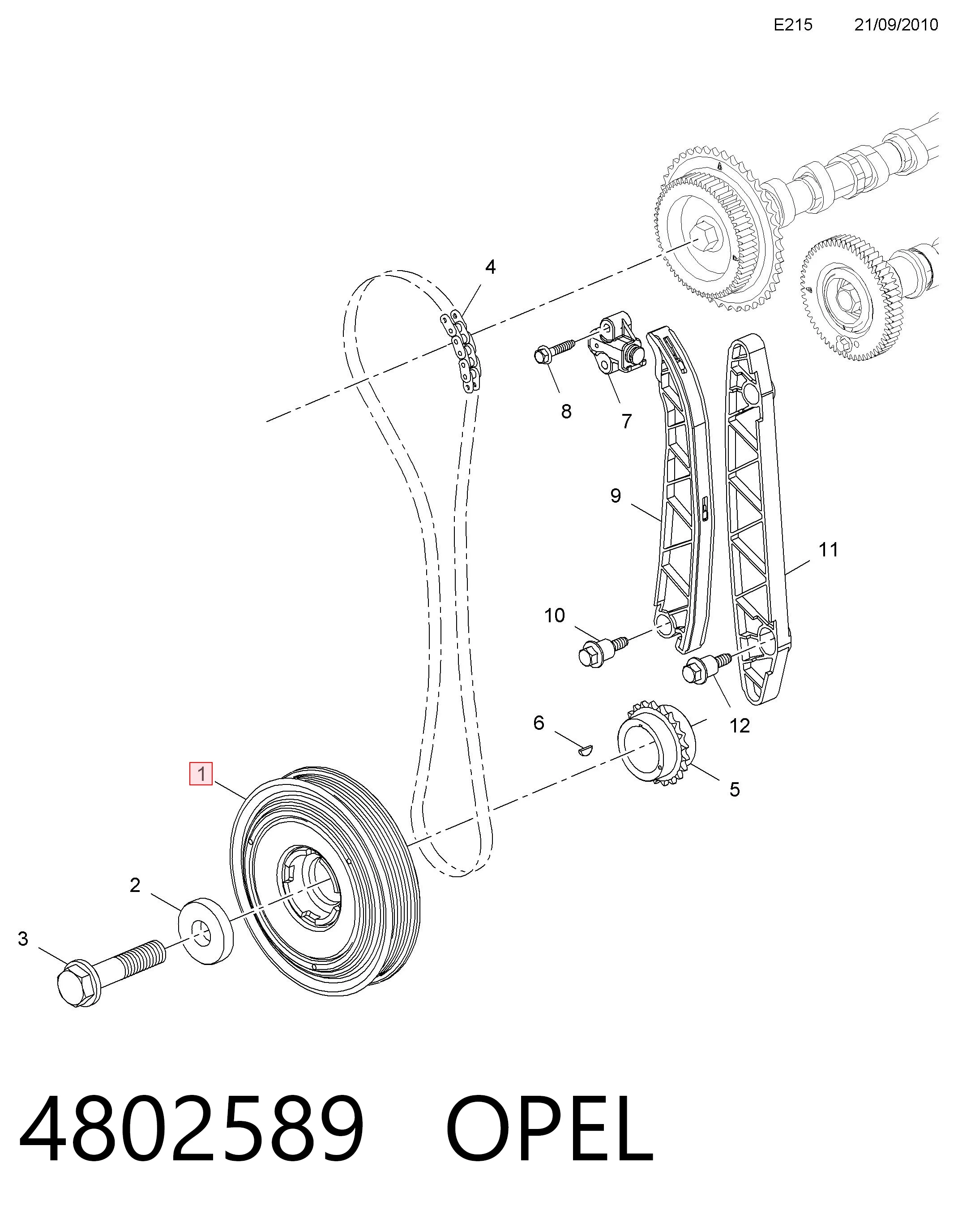 4802589 Opel Polia de cambota