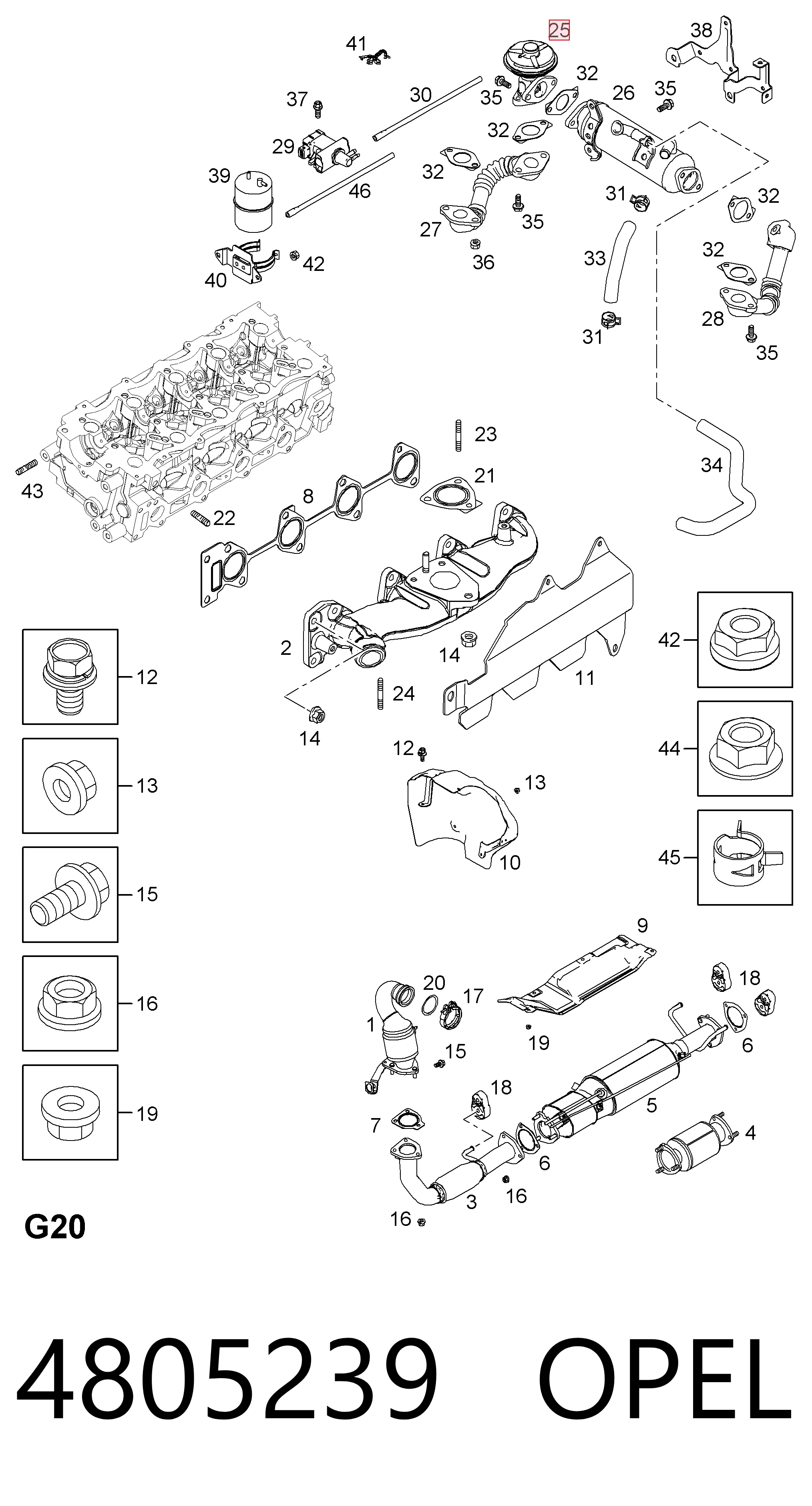 Válvula EGR de recirculação dos gases Peugeot/Citroen 96440383