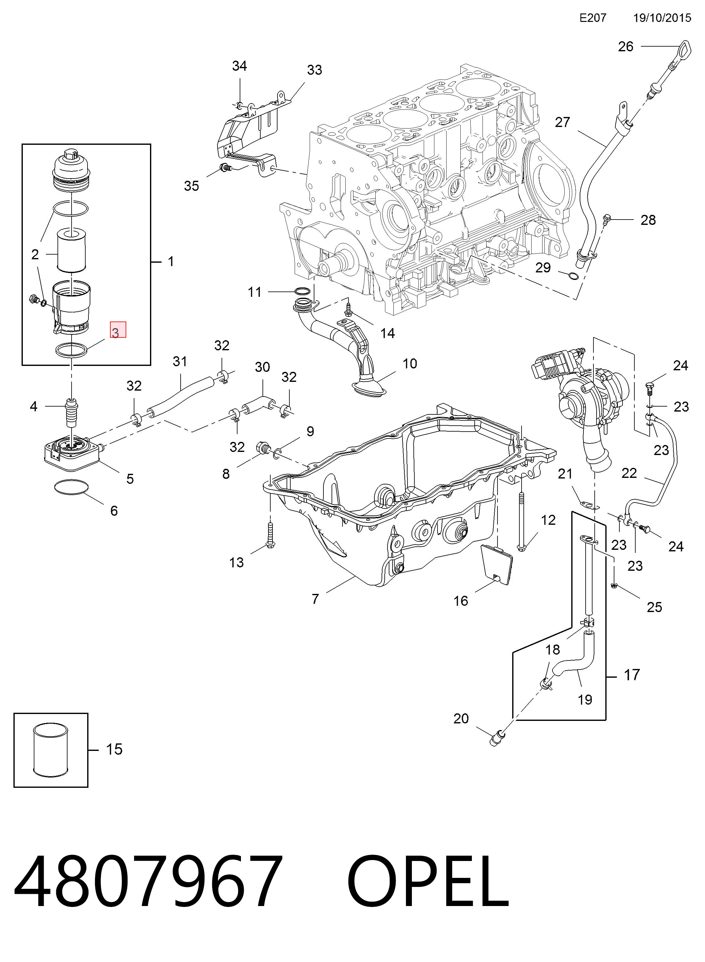 93743630 Peugeot/Citroen Vedante de adaptador do filtro de óleo