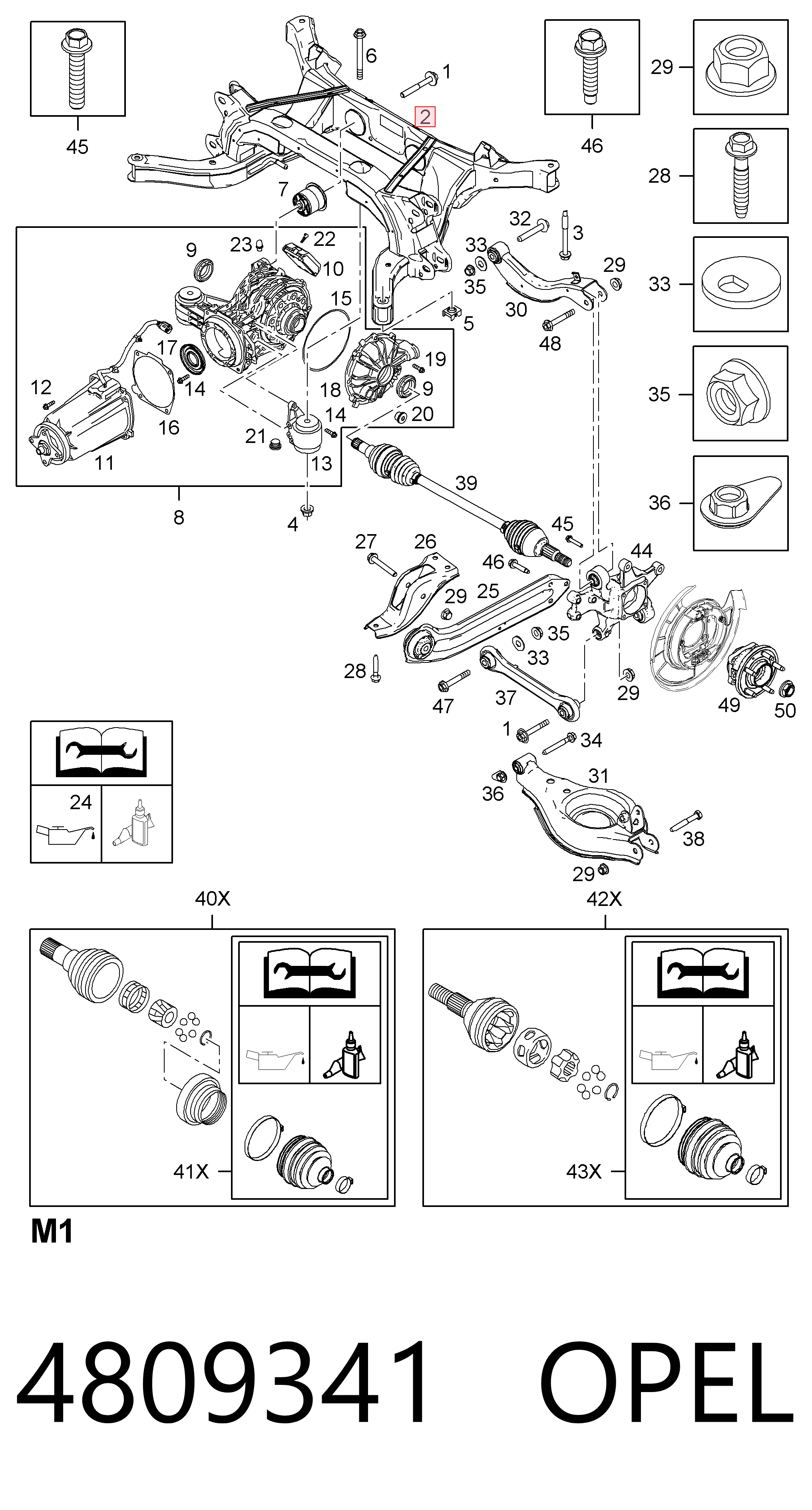 Viga de suspensão traseira (plataforma veicular) para Chevrolet Captiva I C100