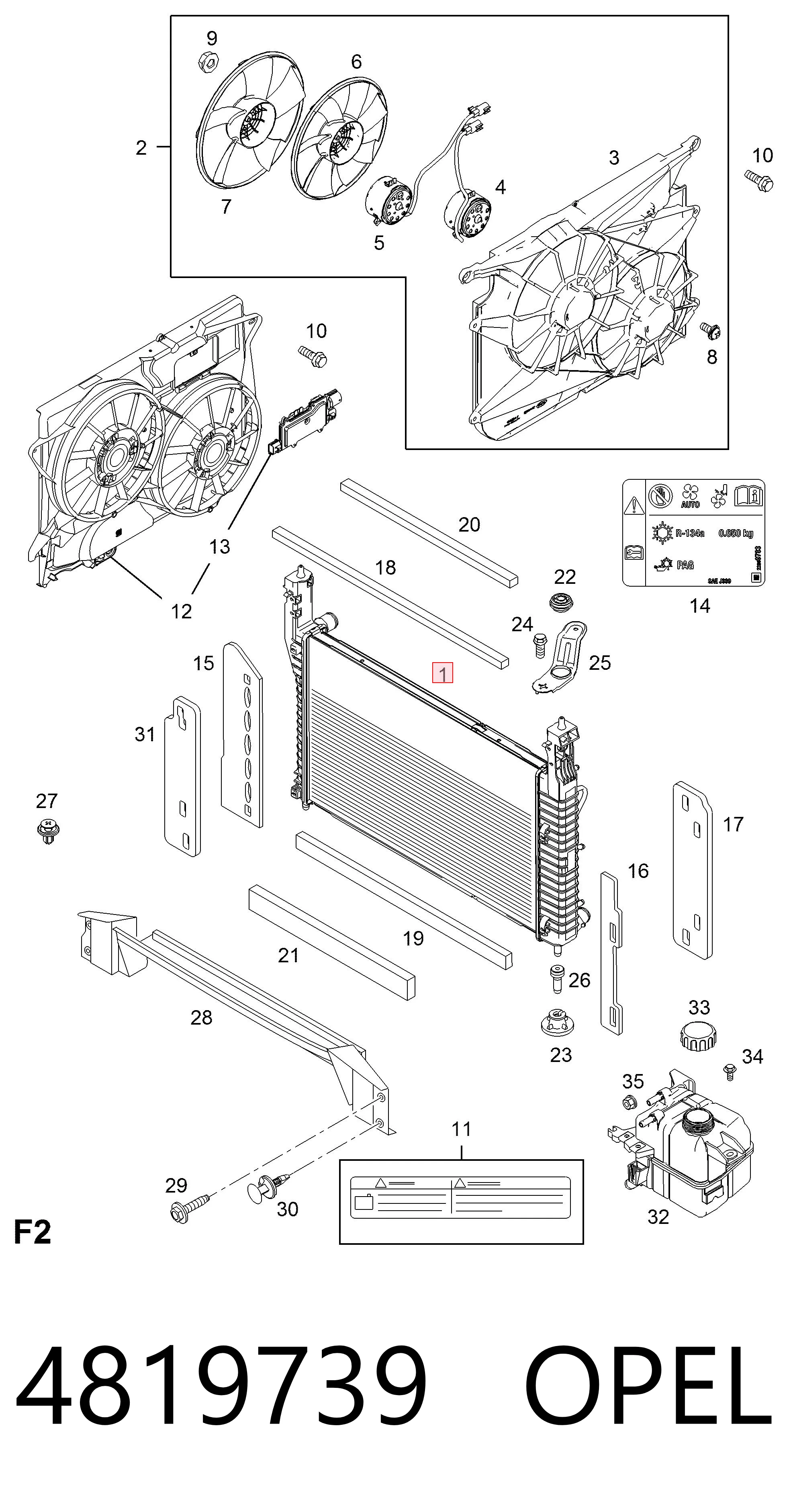 Compre 20982434 General Motors Radiador de esfriamento de motor