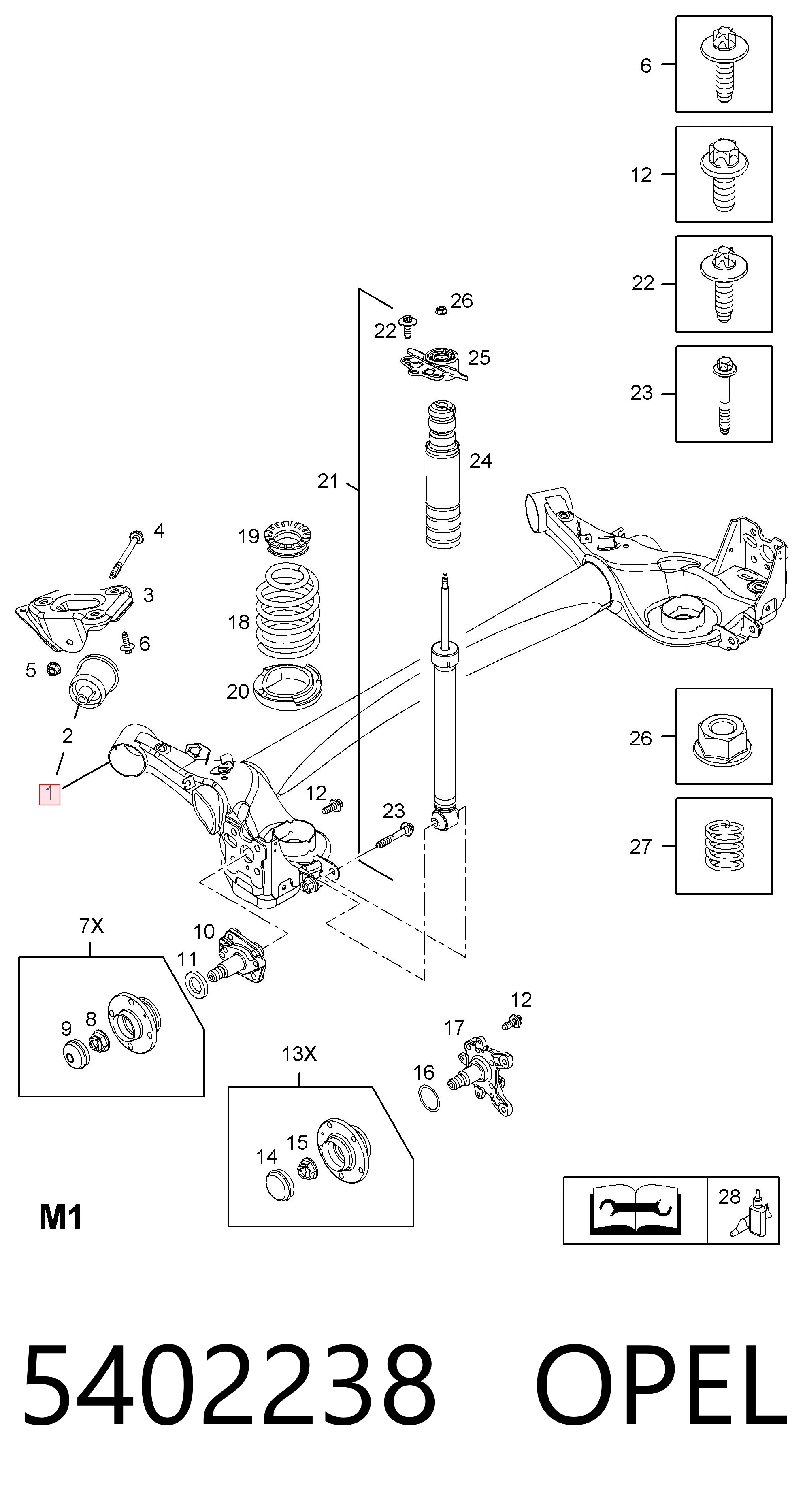 Compre 13342368 Peugeot/Citroen Viga de suspensão traseira (plataforma veicular)