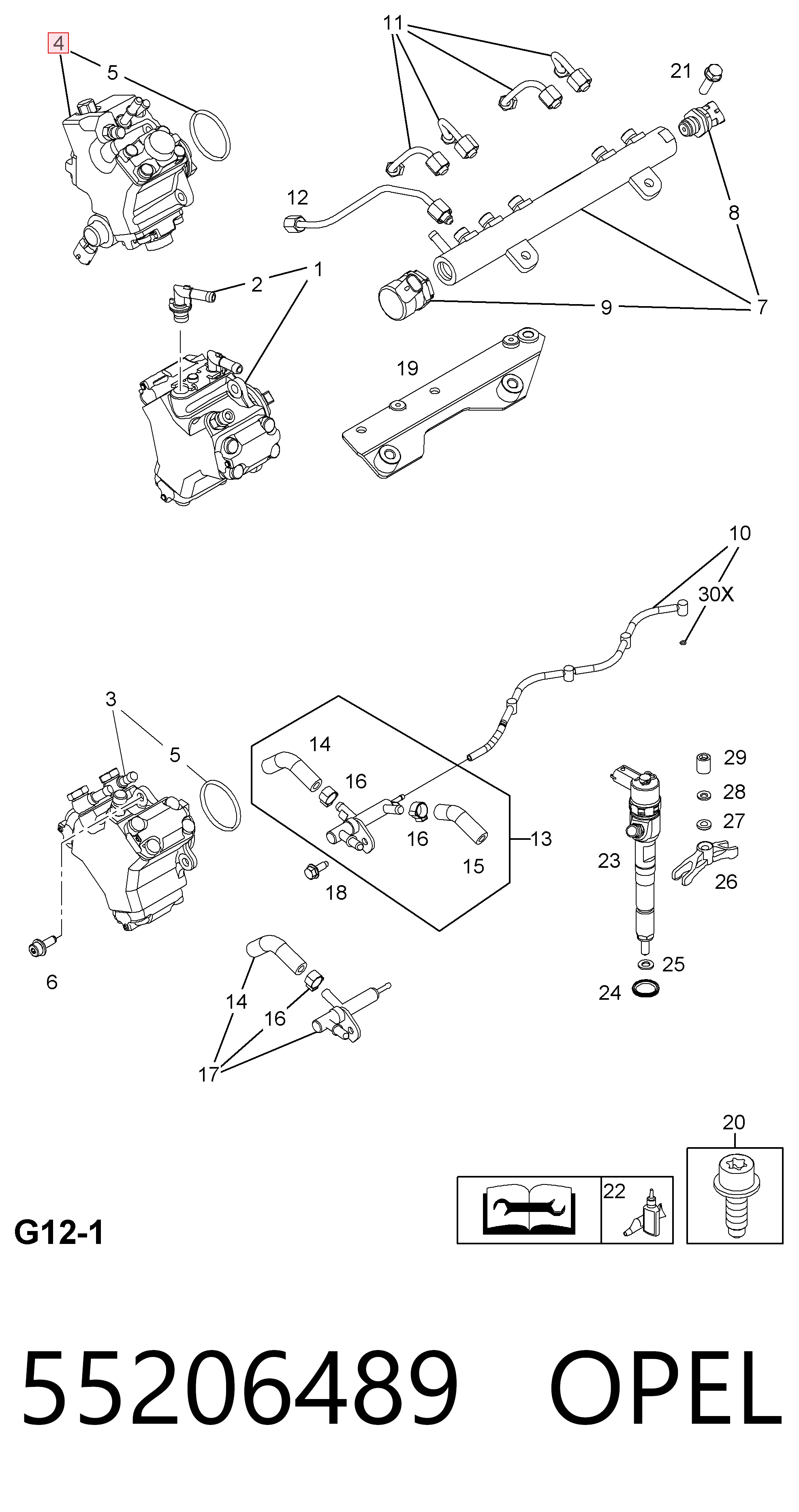 55206489 Opel Bomba de combustível de pressão alta