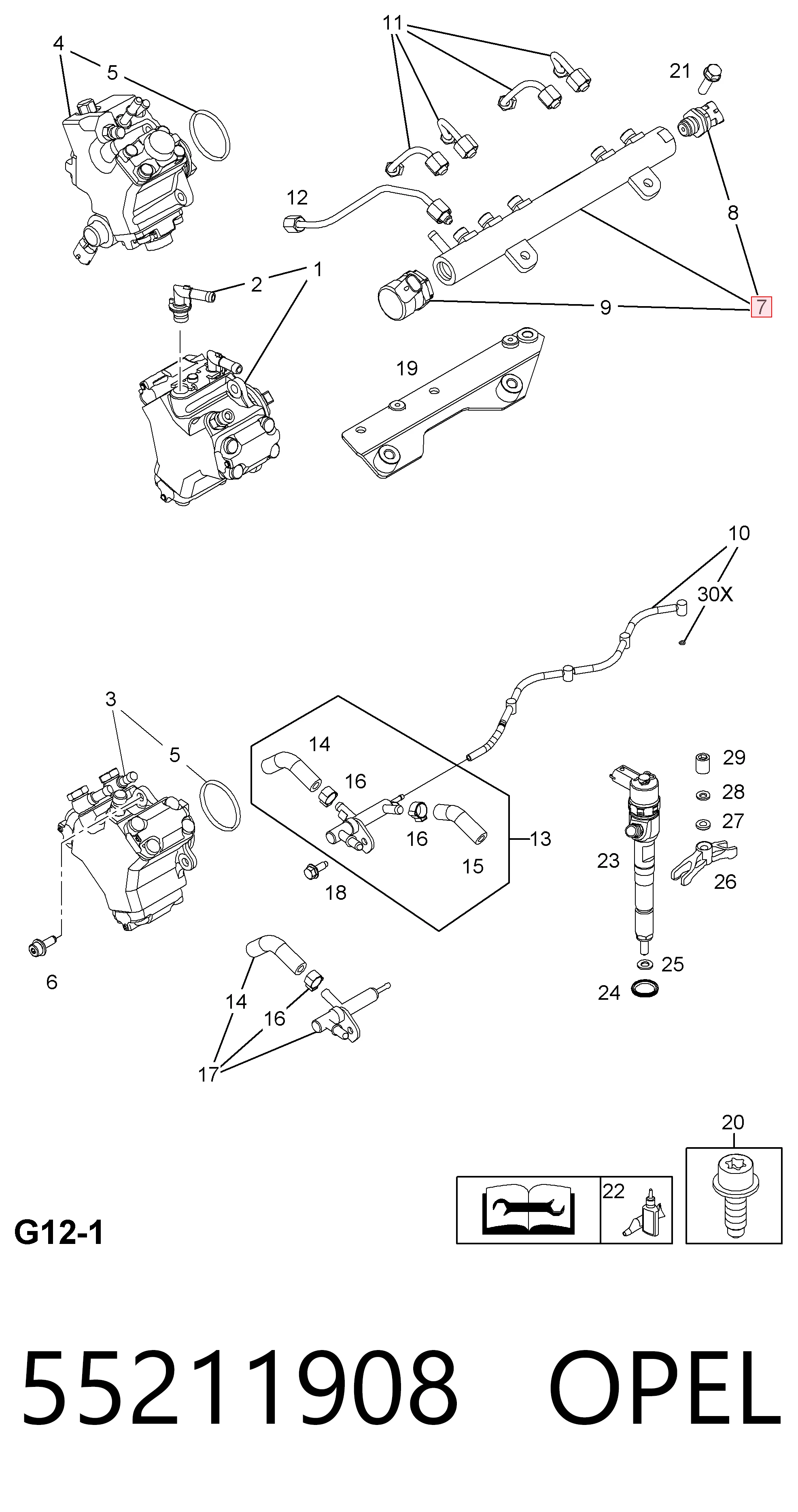 Radiador de óleo (frigorífico), debaixo de filtro General Motors 55211908
