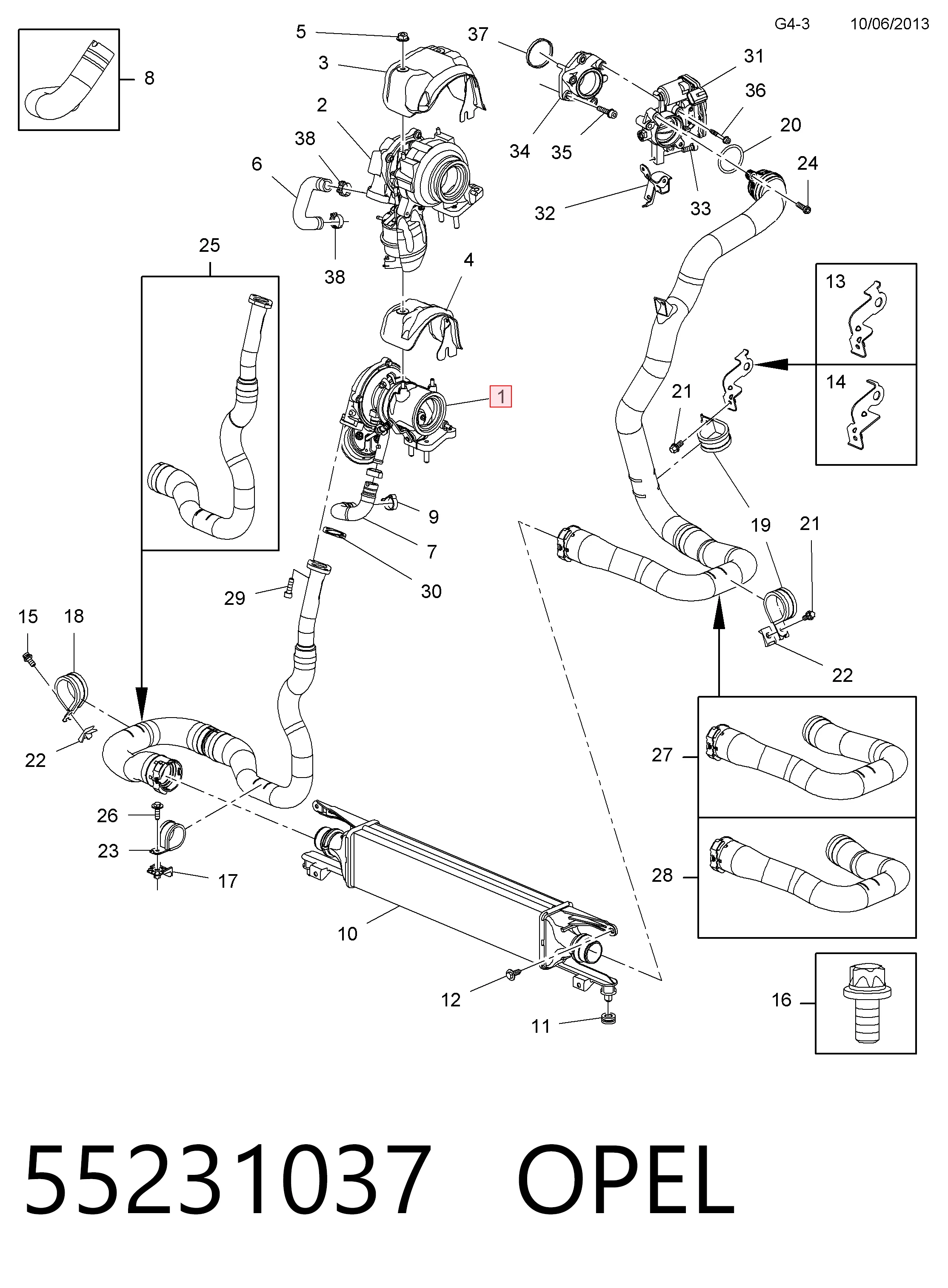 55231037 Opel Turbina