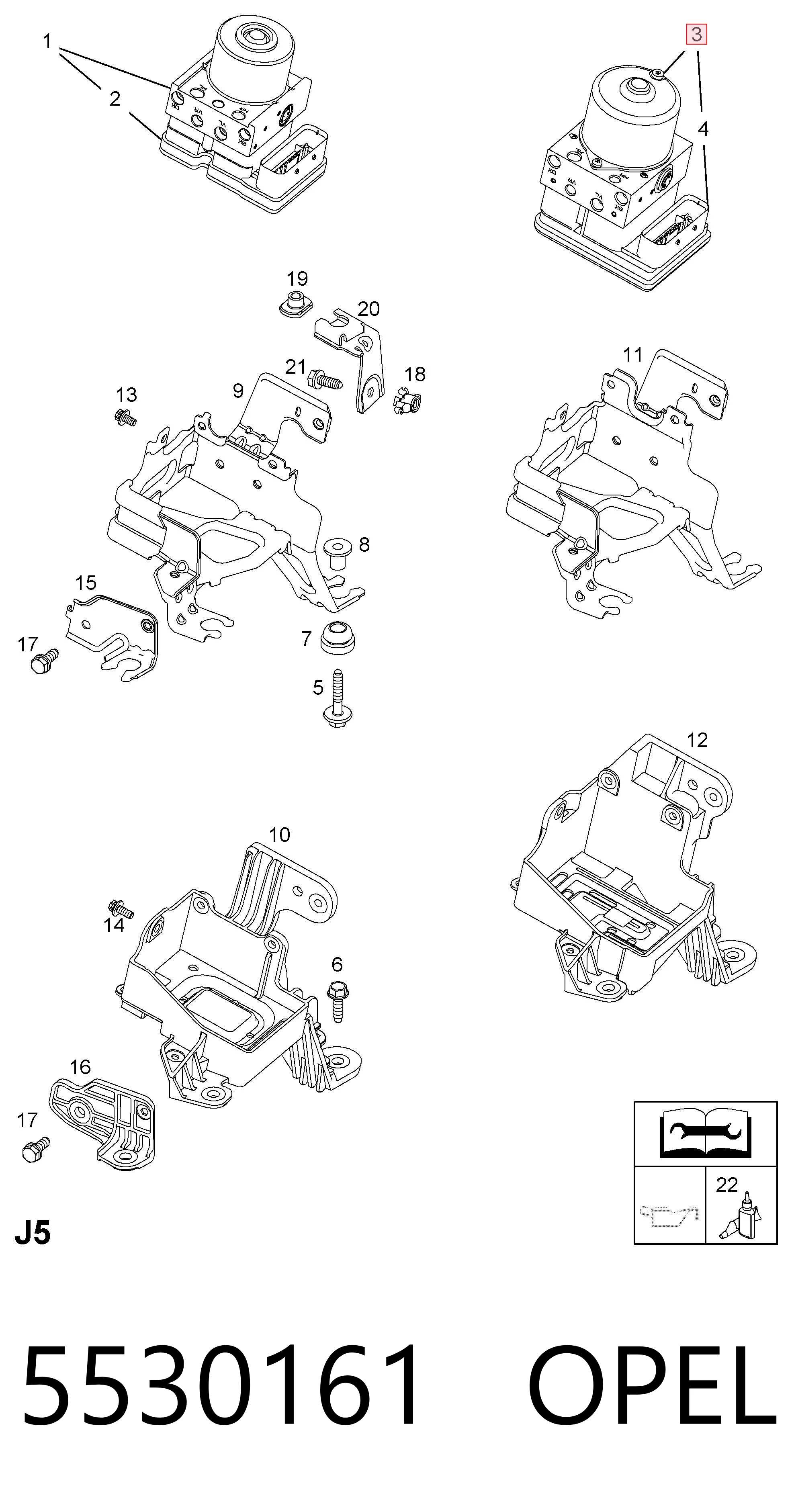 Unidade hidráulico de controlo ABS Opel Astra H TWINTOP L67