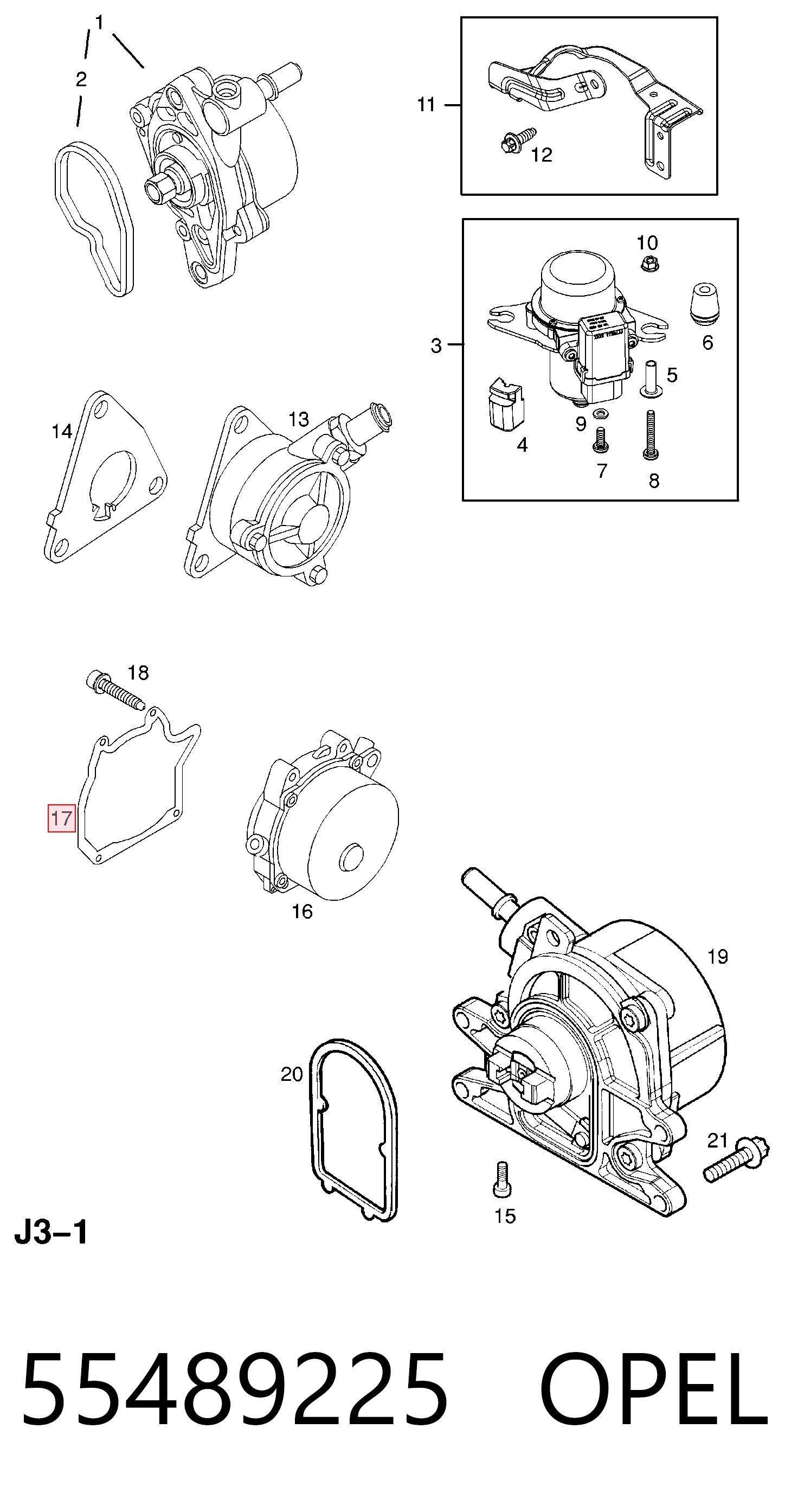 Vedante de bomba de vácuo Peugeot/Citroen 55587133