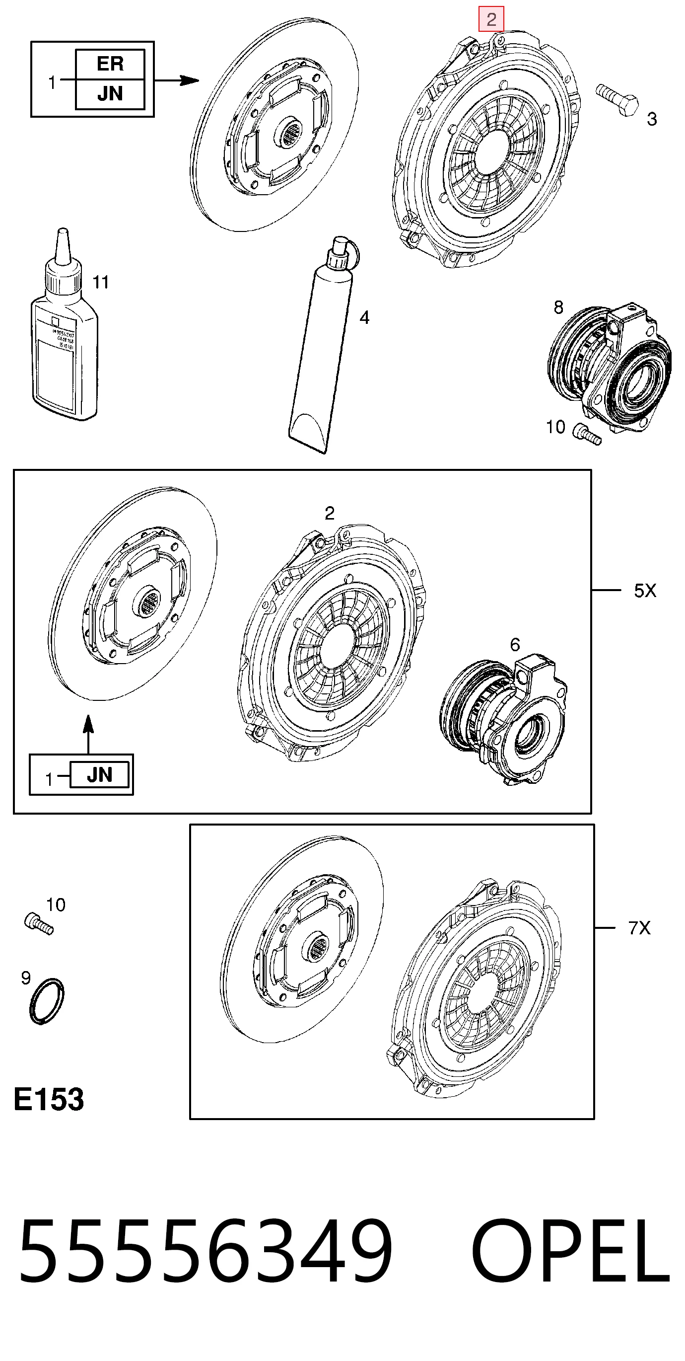 Cesta de embraiagem Opel Astra F48, F08 ao melhor preço