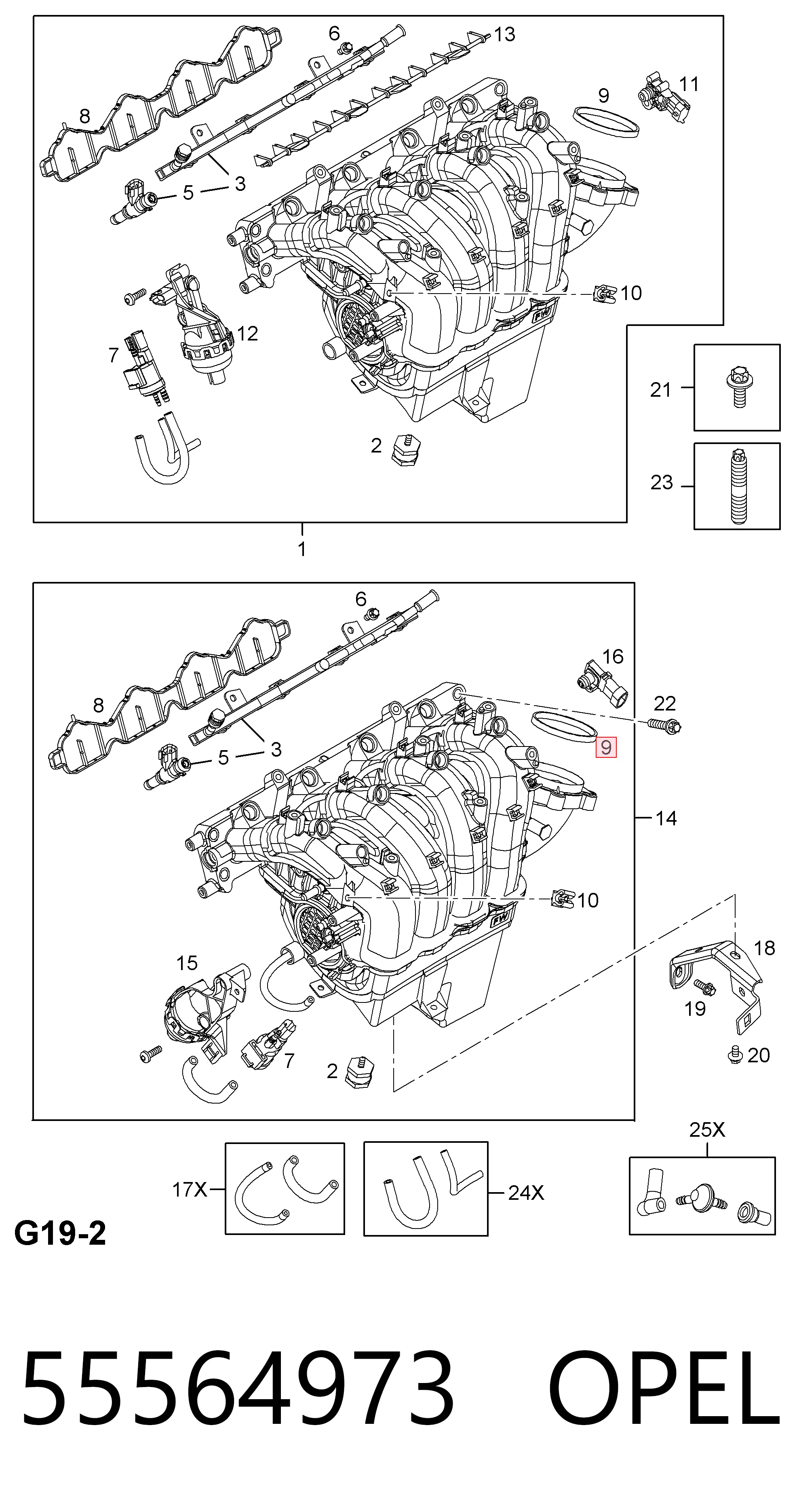 Vedante da válvula de borboleta para Opel Mokka J13