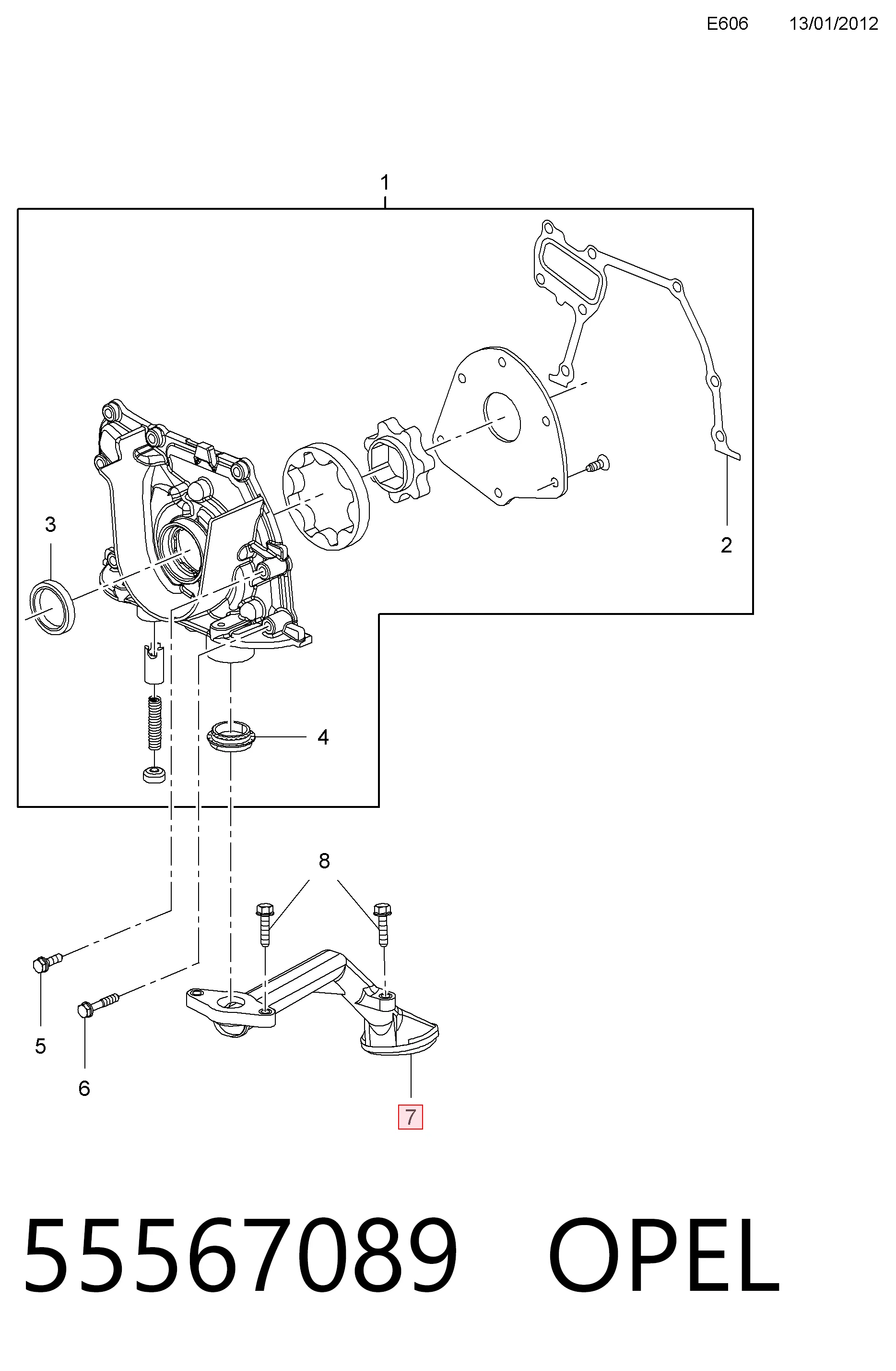 Receptor de óleo (coletor de óleo) Opel Astra  P10 ao melhor preço