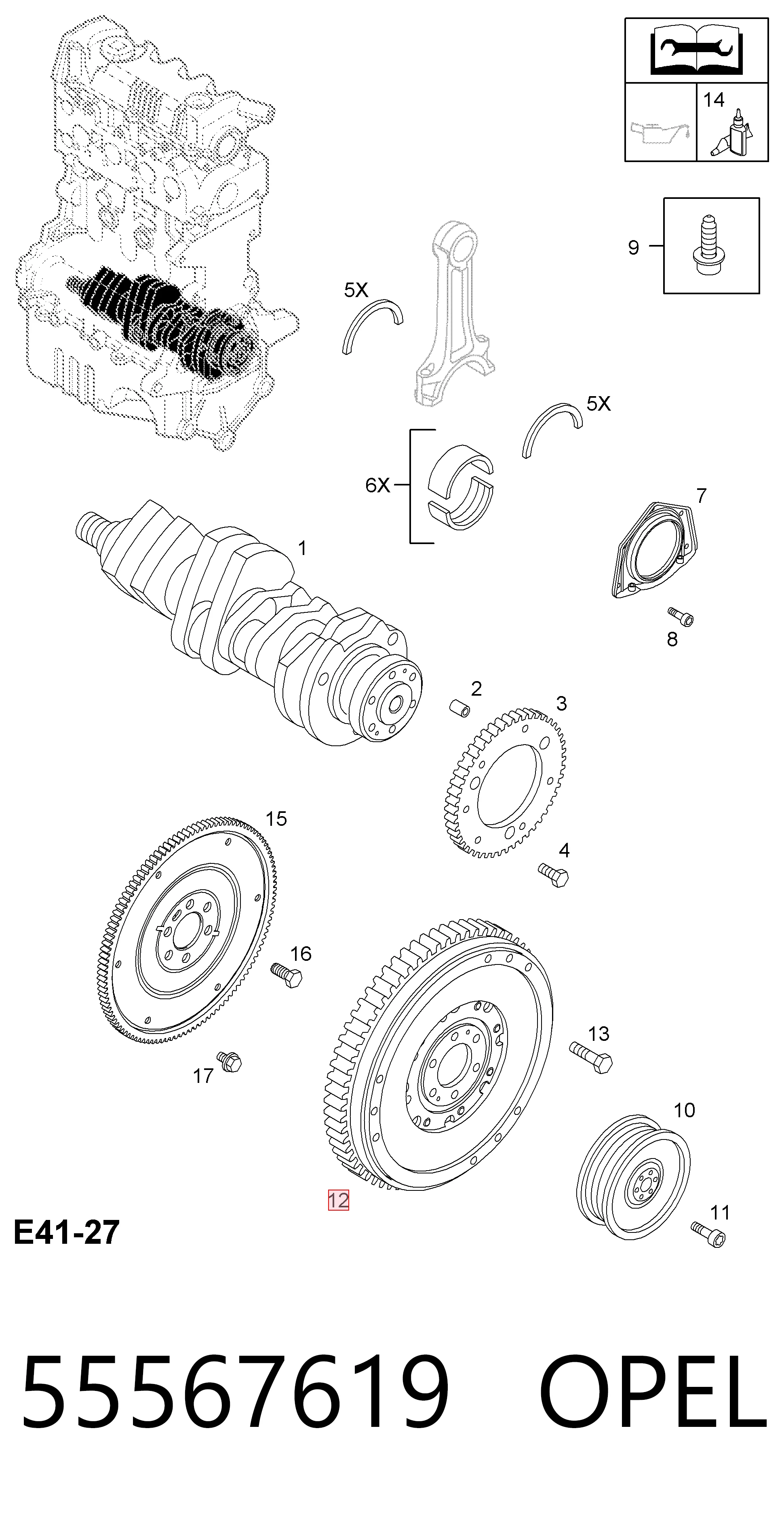 93196710 General Motors Volante de motor