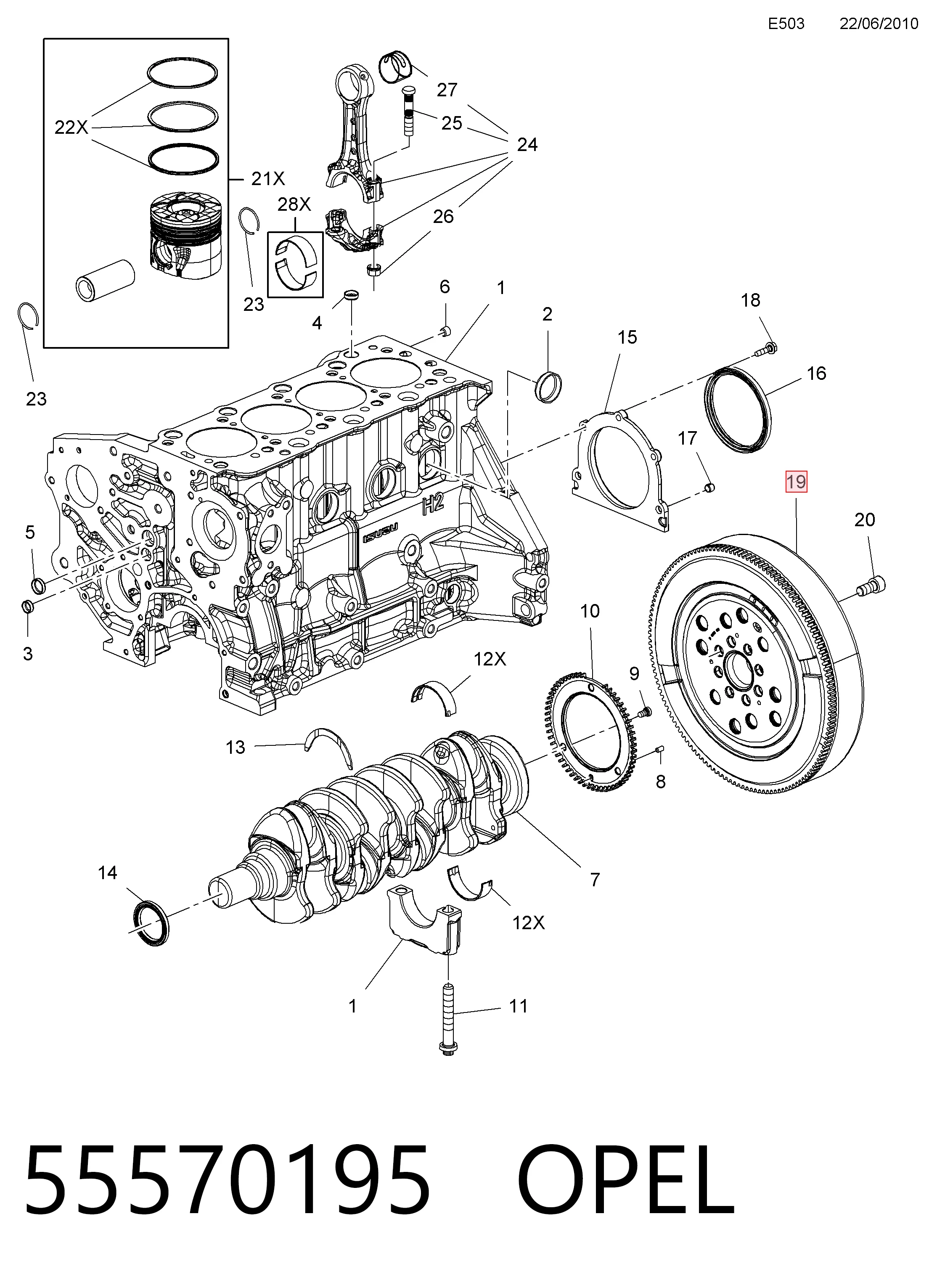 415047210 INA Volante de motor