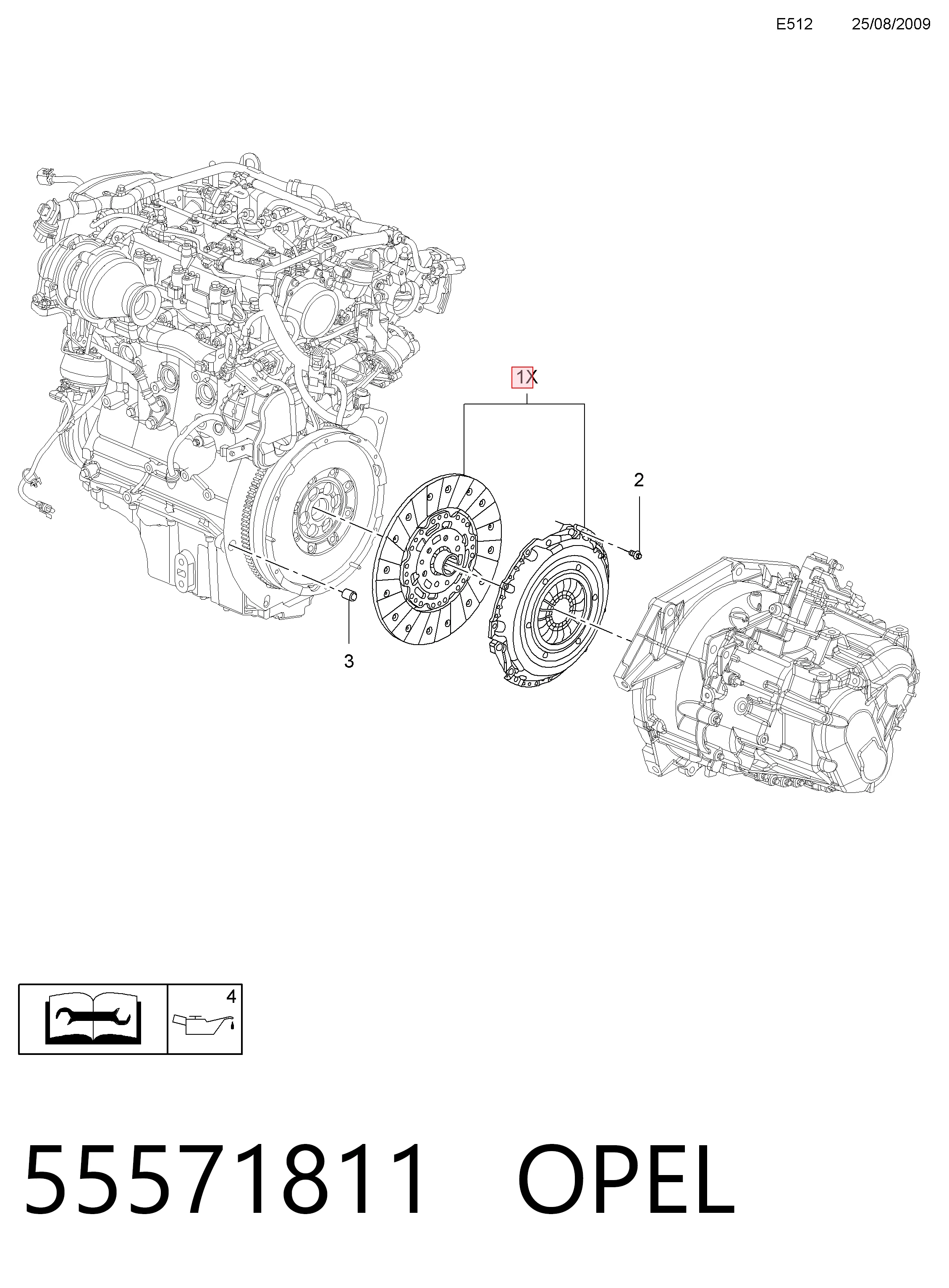 Kit de embraiagem (3 peças) General Motors 55581279 preço, a partir de 201,16 USD