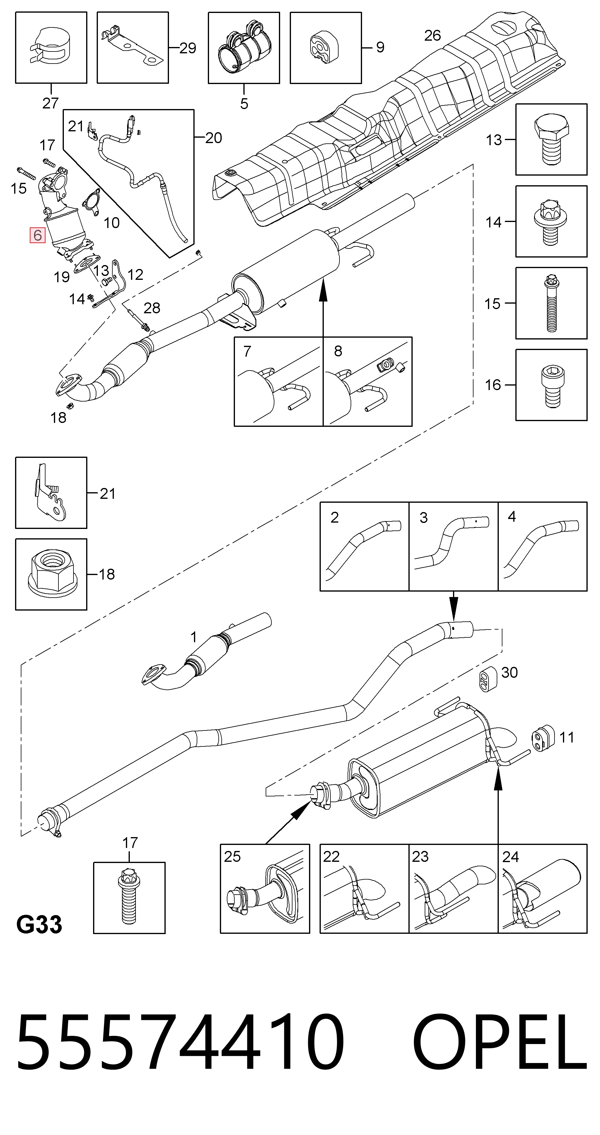 Convertidor - catalisador para Chevrolet Cruze  J300