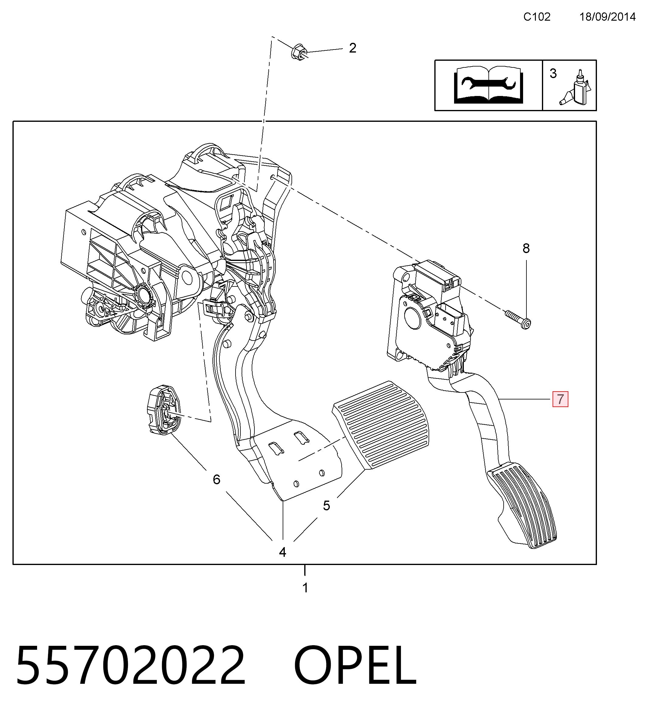 Compre 13305806 Peugeot/Citroen Pedal de gás (de acelerador)