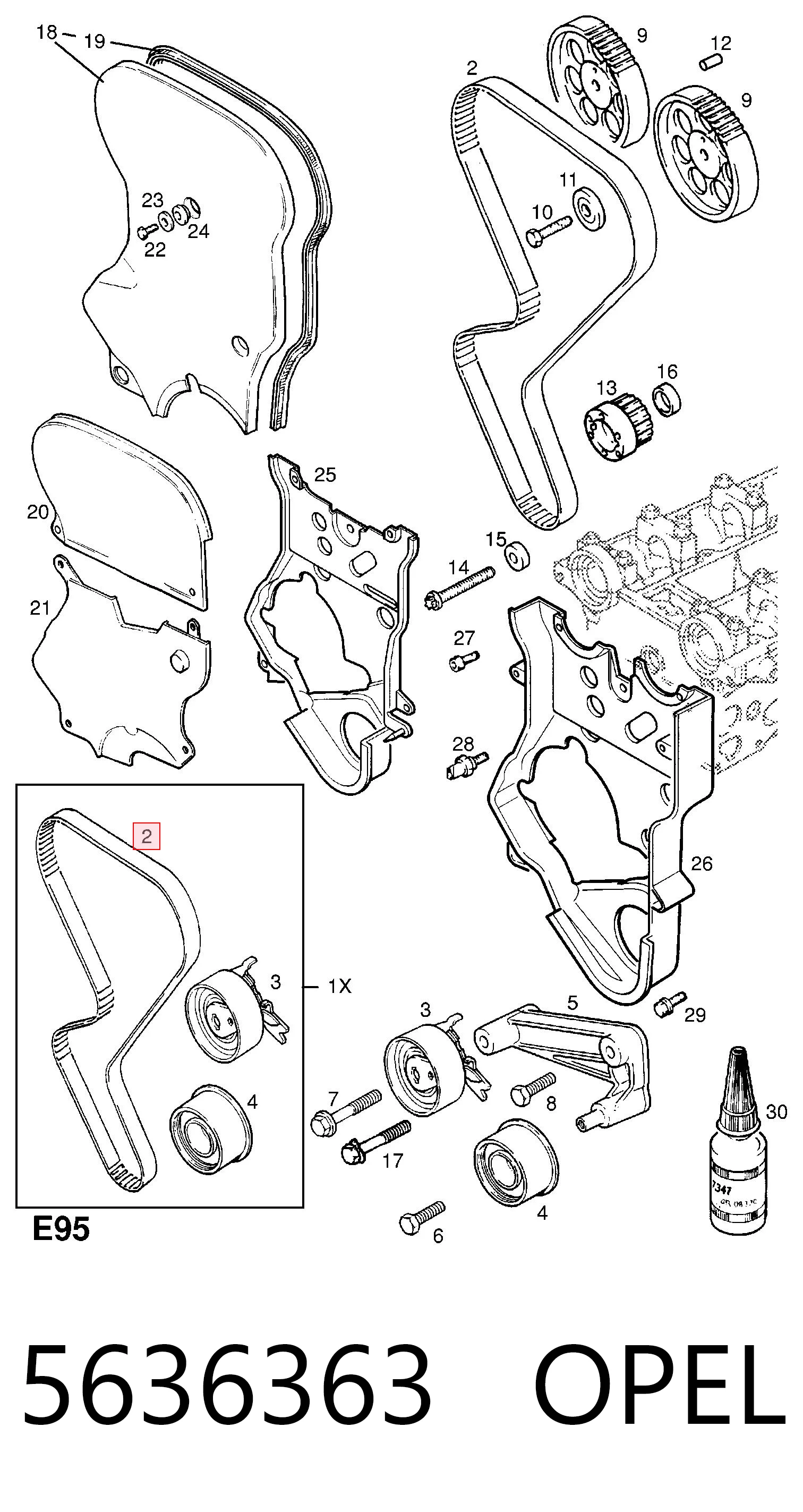 para Opel Omega (25, 26, 27)