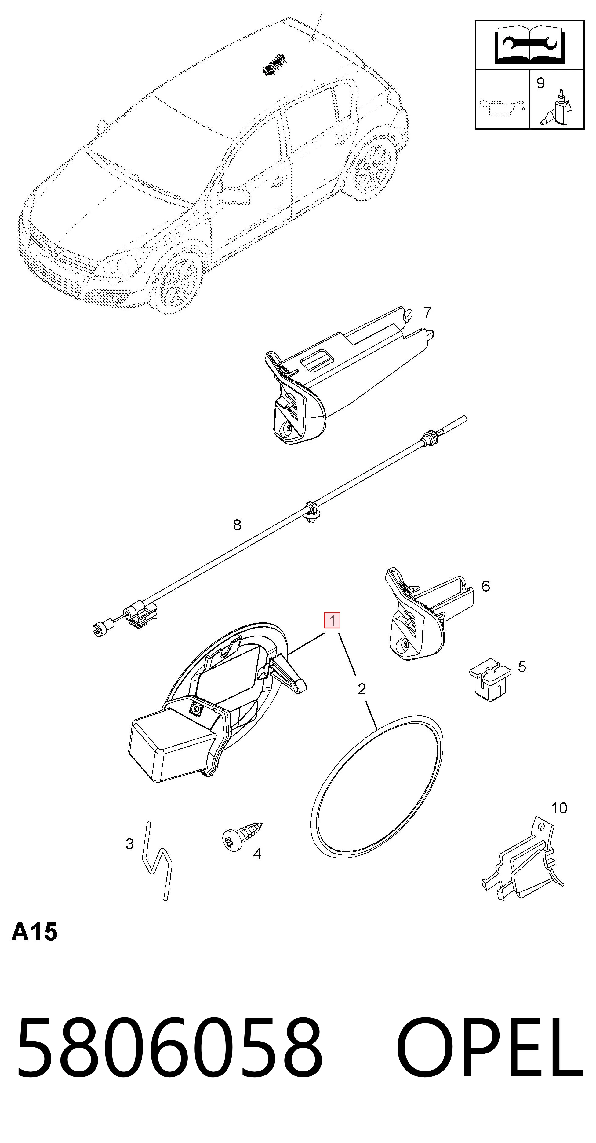 Alcapão do tanque de combustível Opel Astra A04 ao melhor preço