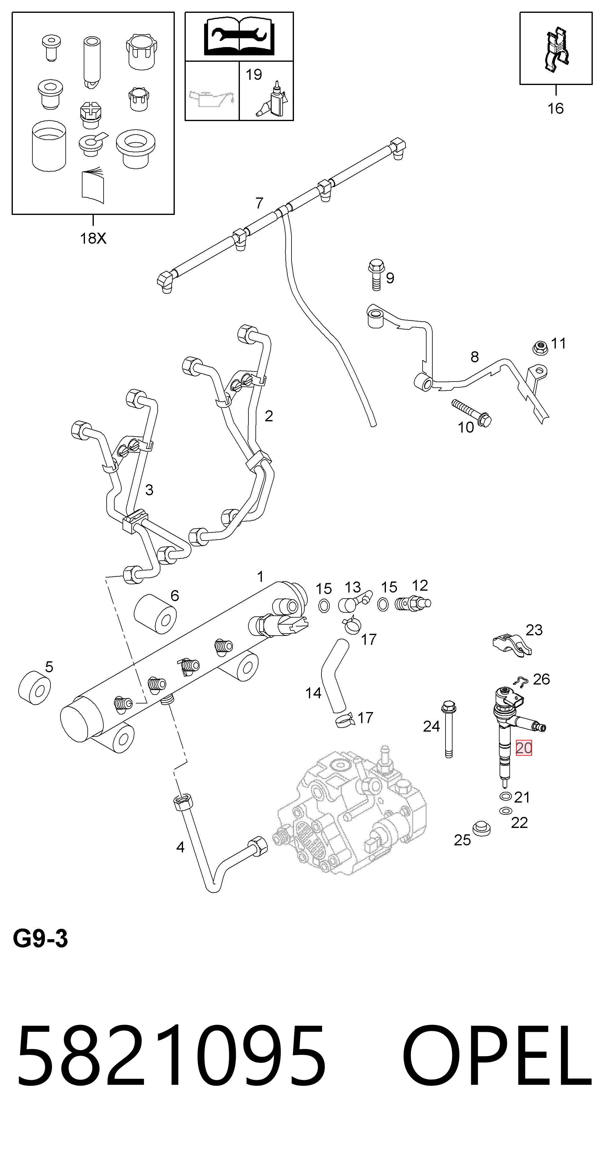  Injetor de injeção de combustível Opel Astra H sedan (L69) (2004 - 2014) H