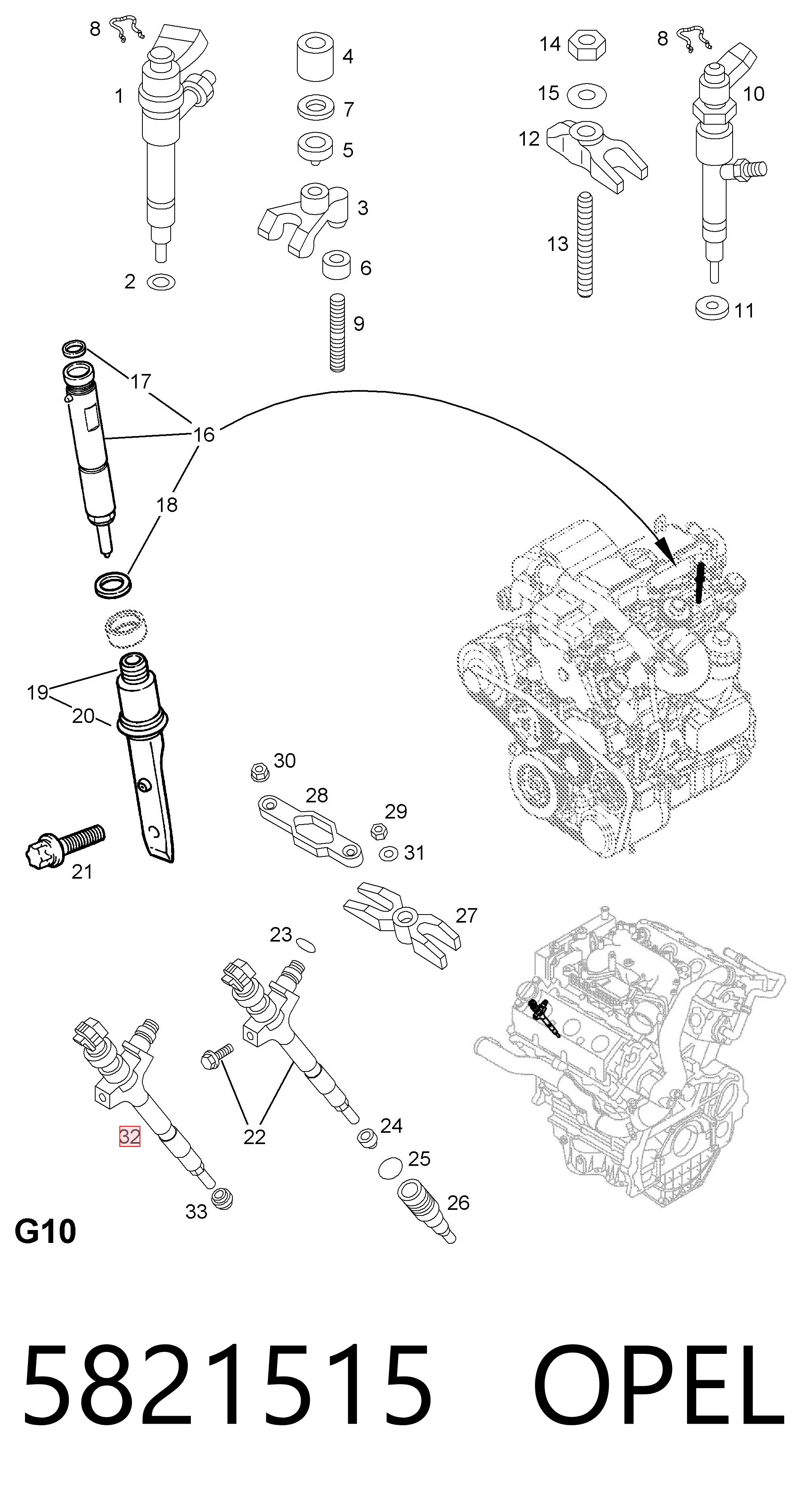 Injetor de injeção de combustível 8973530800 Isuzu