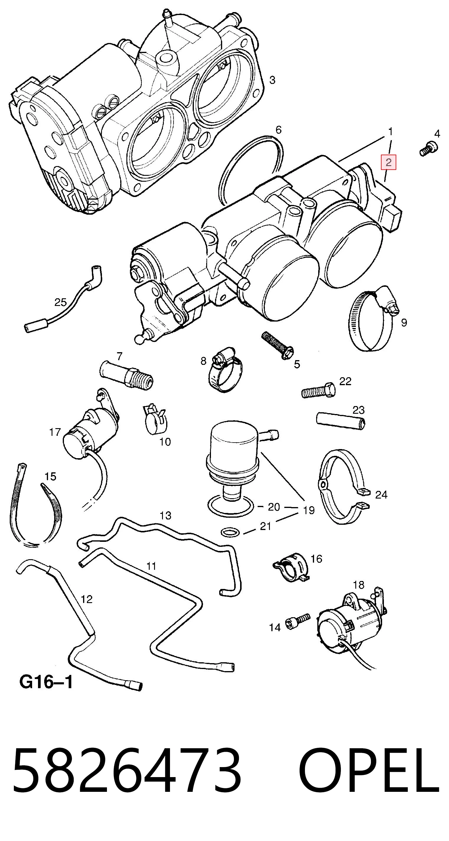 5826473 Opel Sensor de posição da válvula de borboleta (potenciômetro)