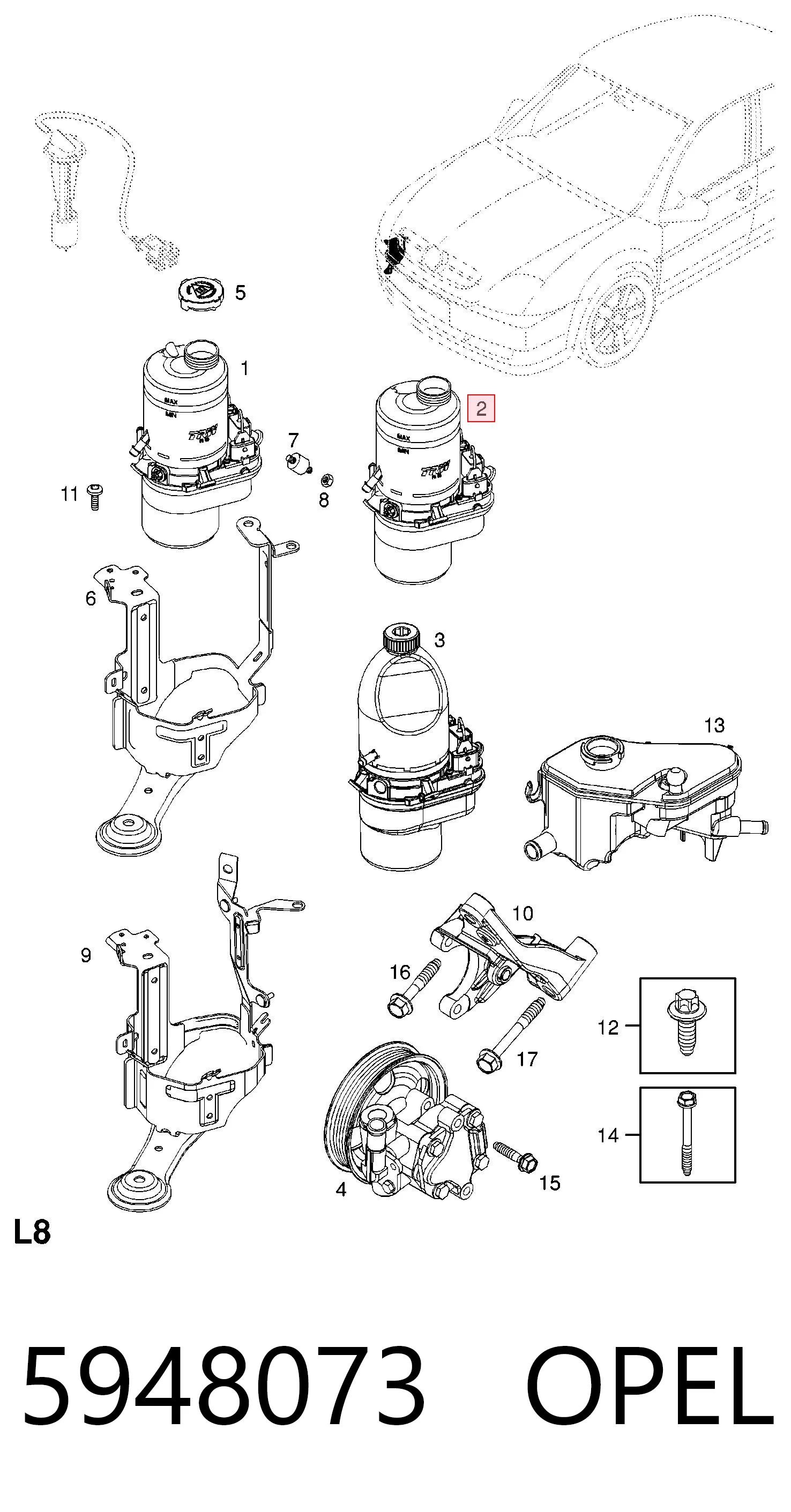 Compre 93190149 Peugeot/Citroen Bomba da Direção hidrâulica assistida