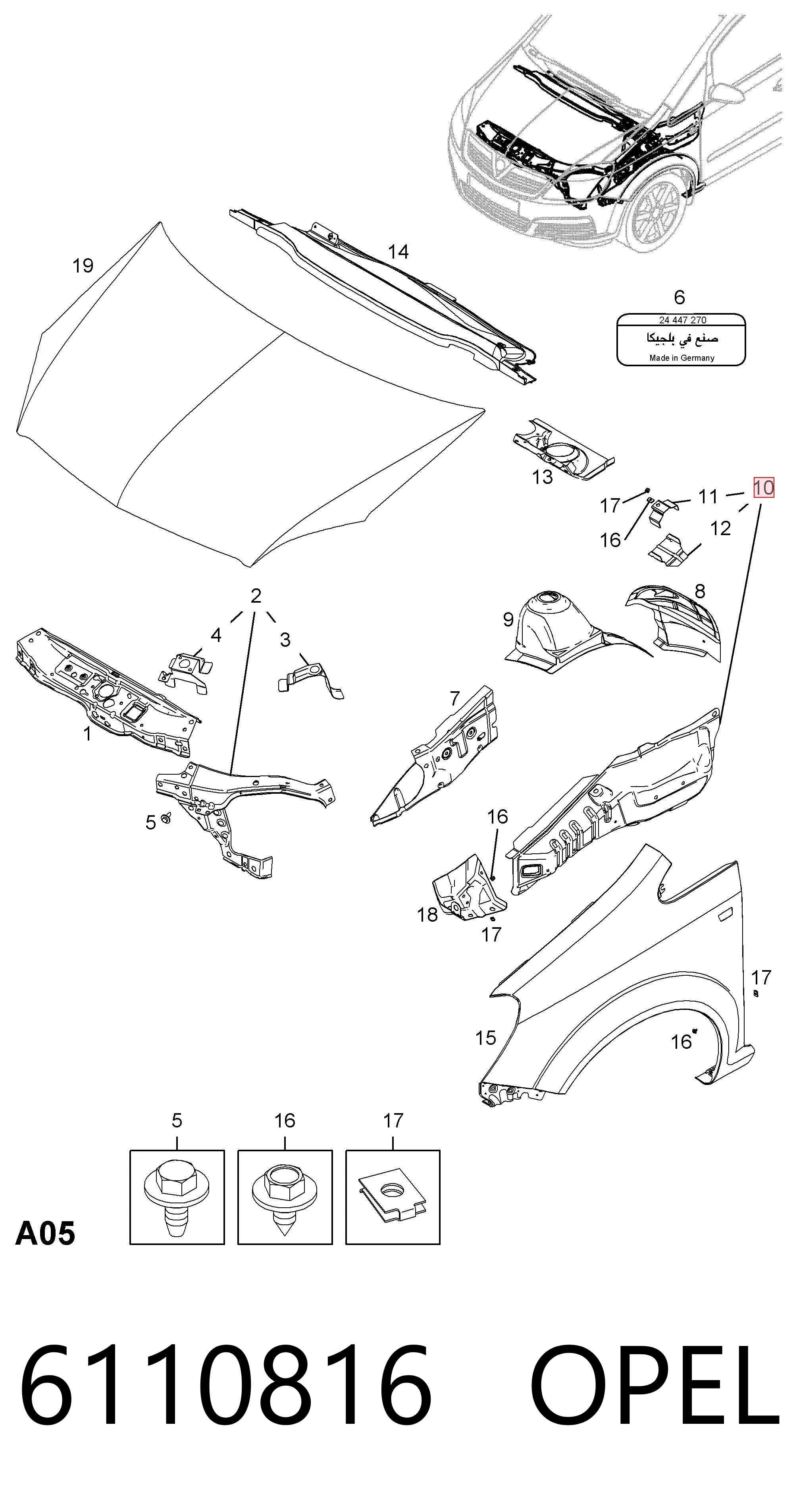 6110816 Opel