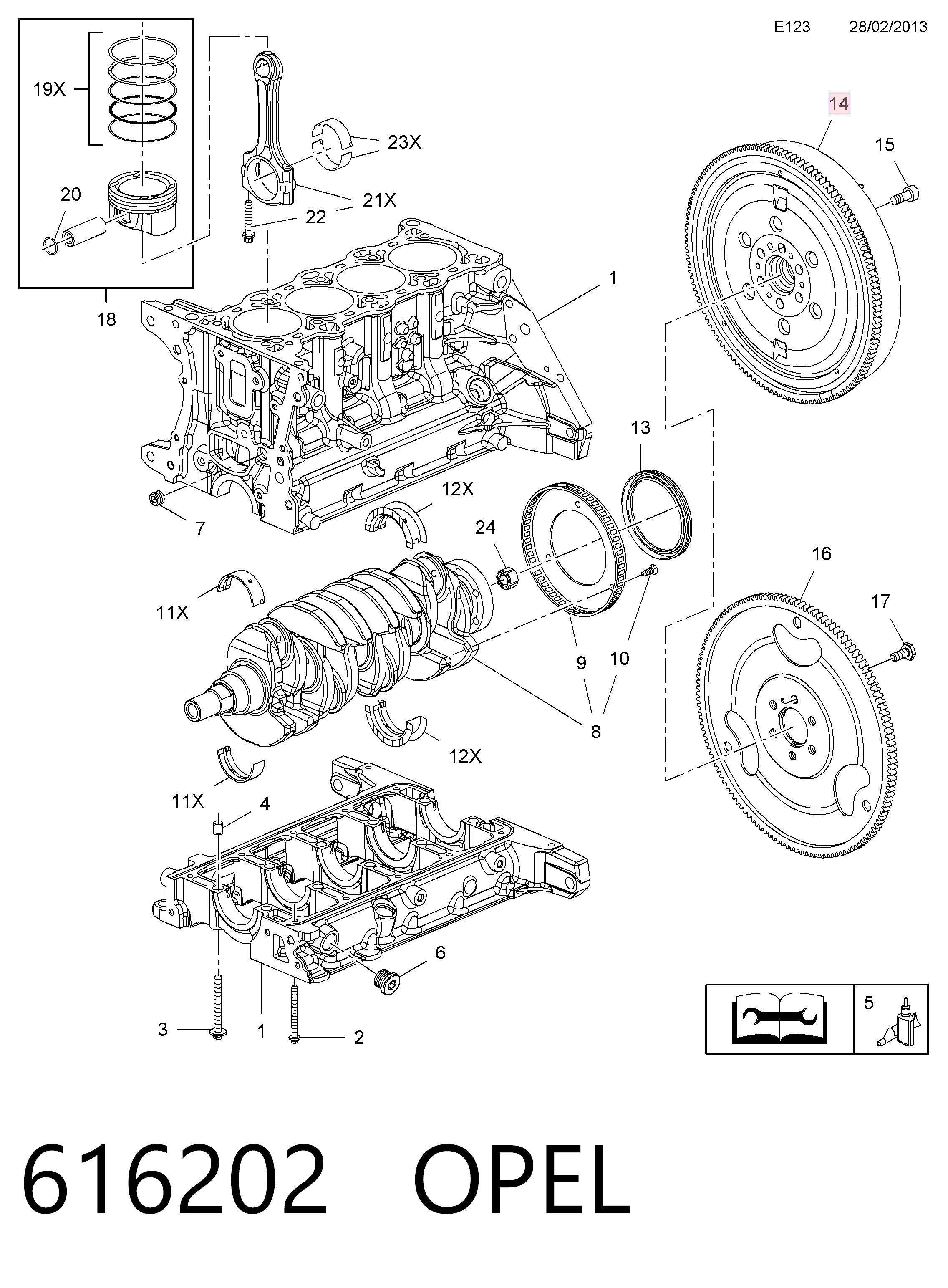 Volante de motor INA 415046510
