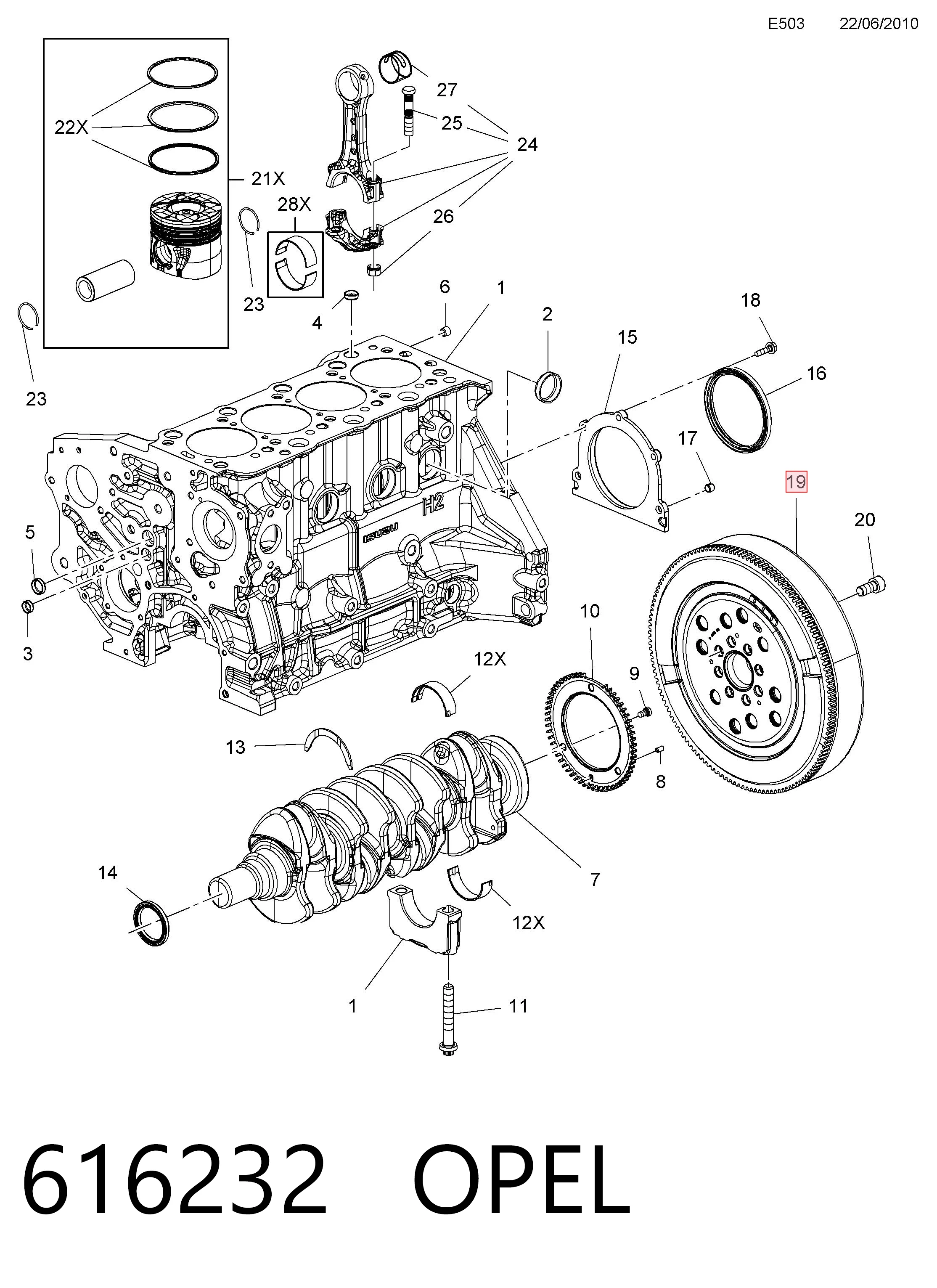 Volante de motor 415047210 INA