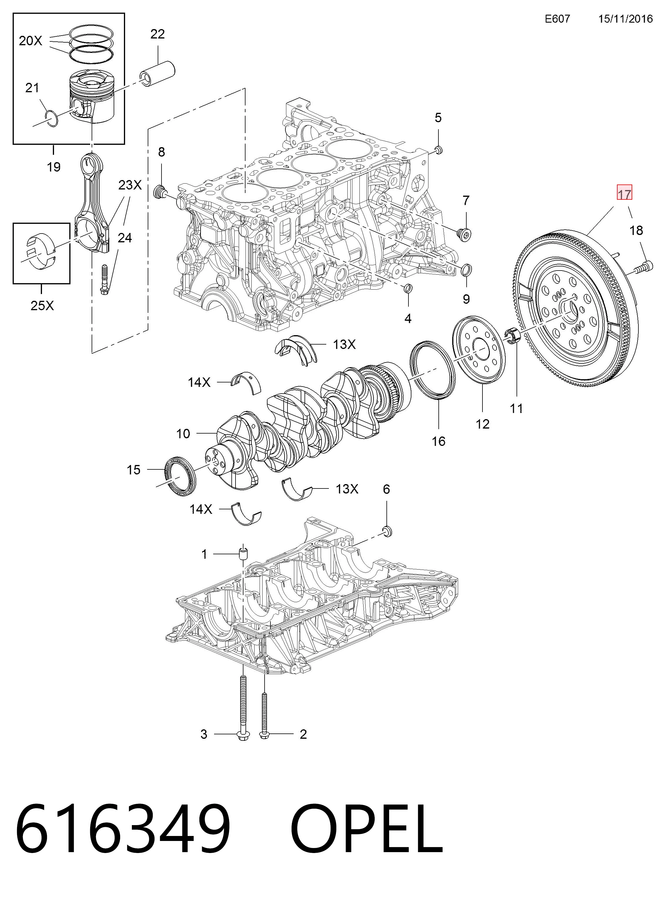 415072810 INA Volante de motor