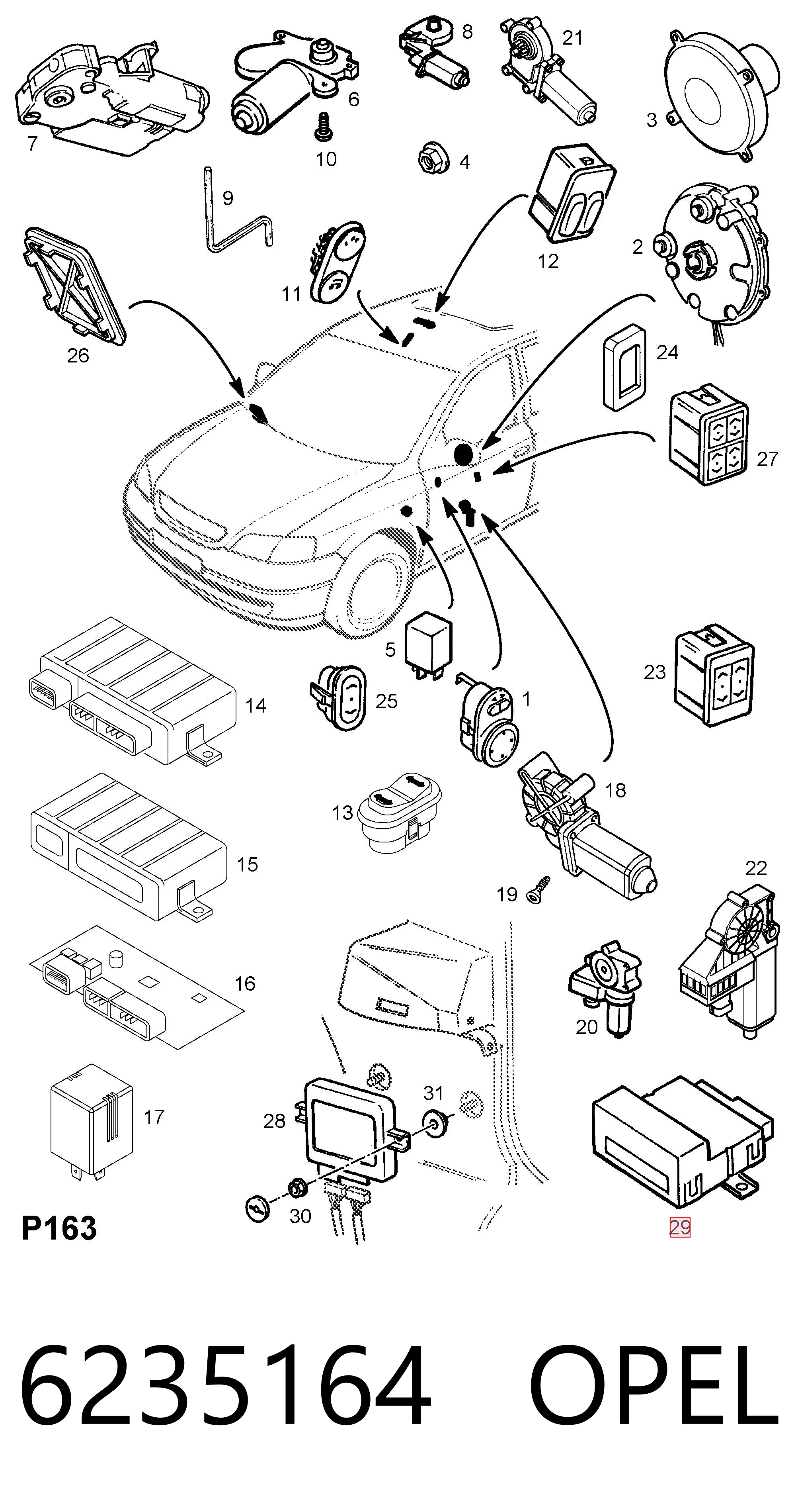 Unidade de conforto Opel Astra G F48, F08