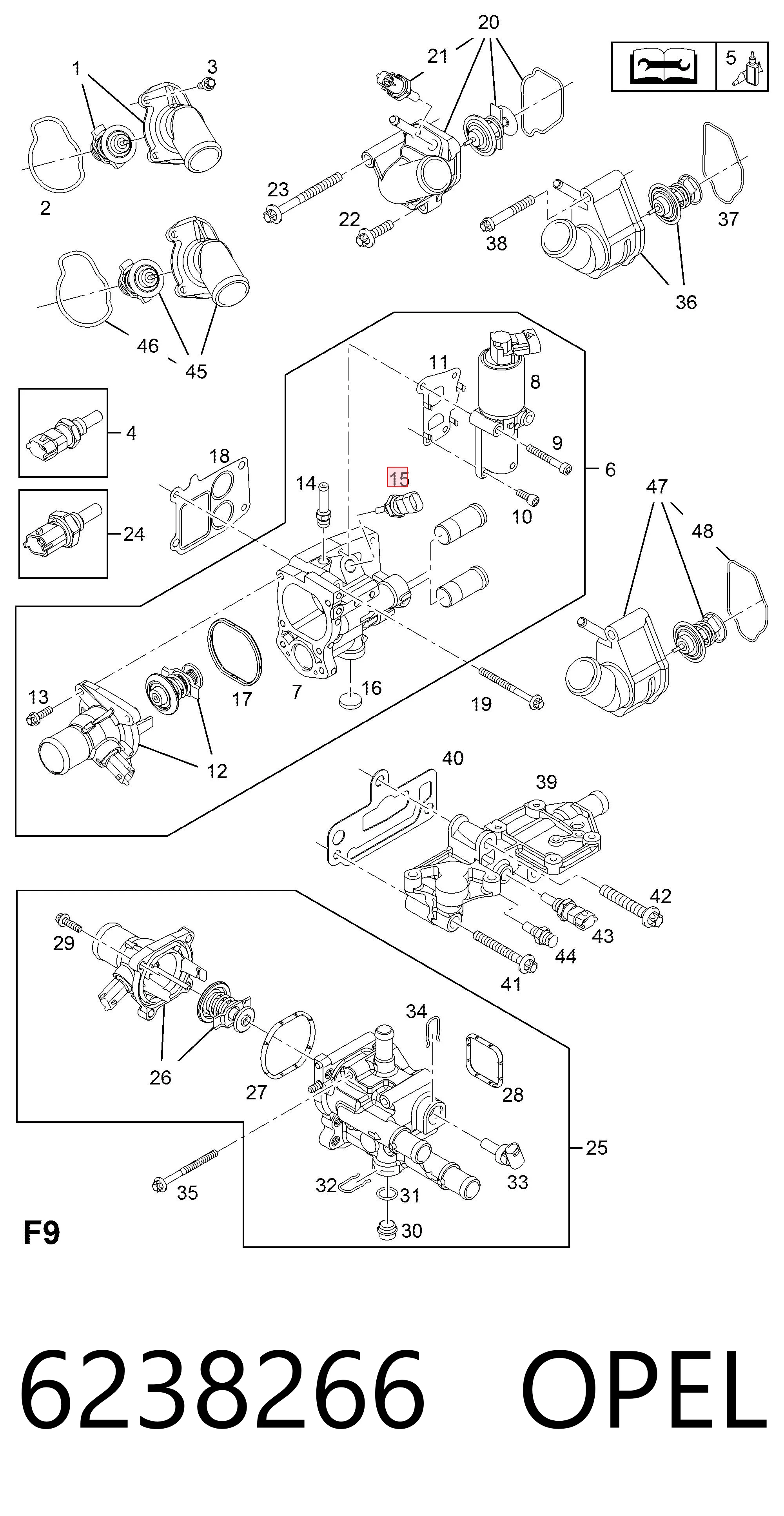 Sensor de temperatura do fluido de esfriamento General Motors 1342567 preço, a partir de 11,98 USD