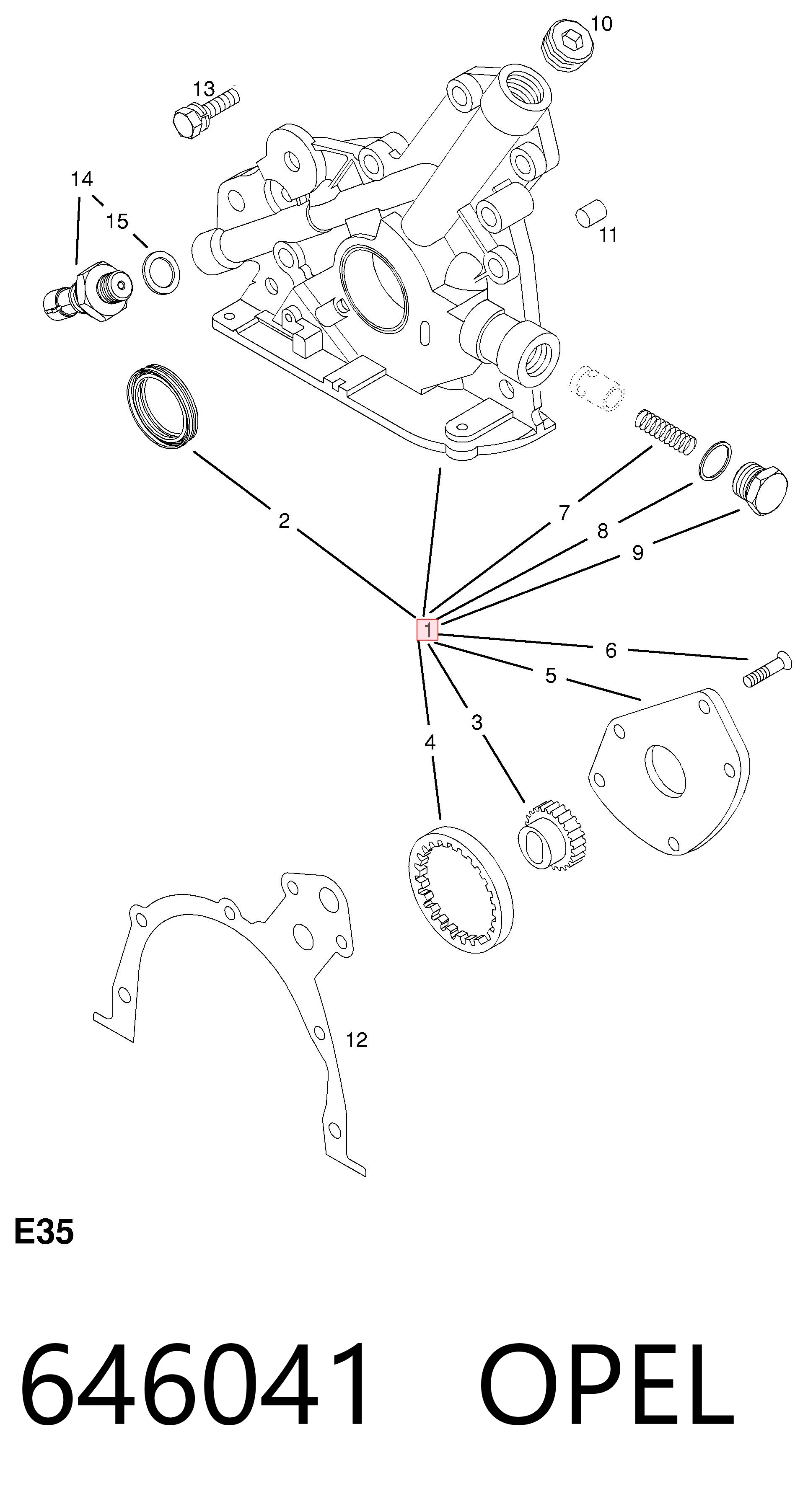 646041 Opel Bomba de óleo