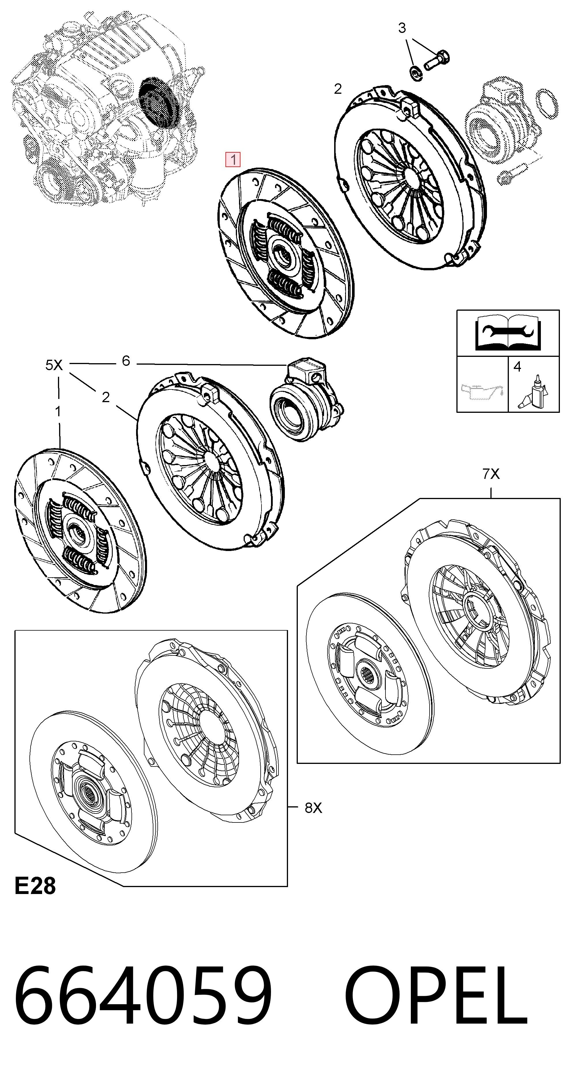 Disco de embraiagem para Opel Astra H L35