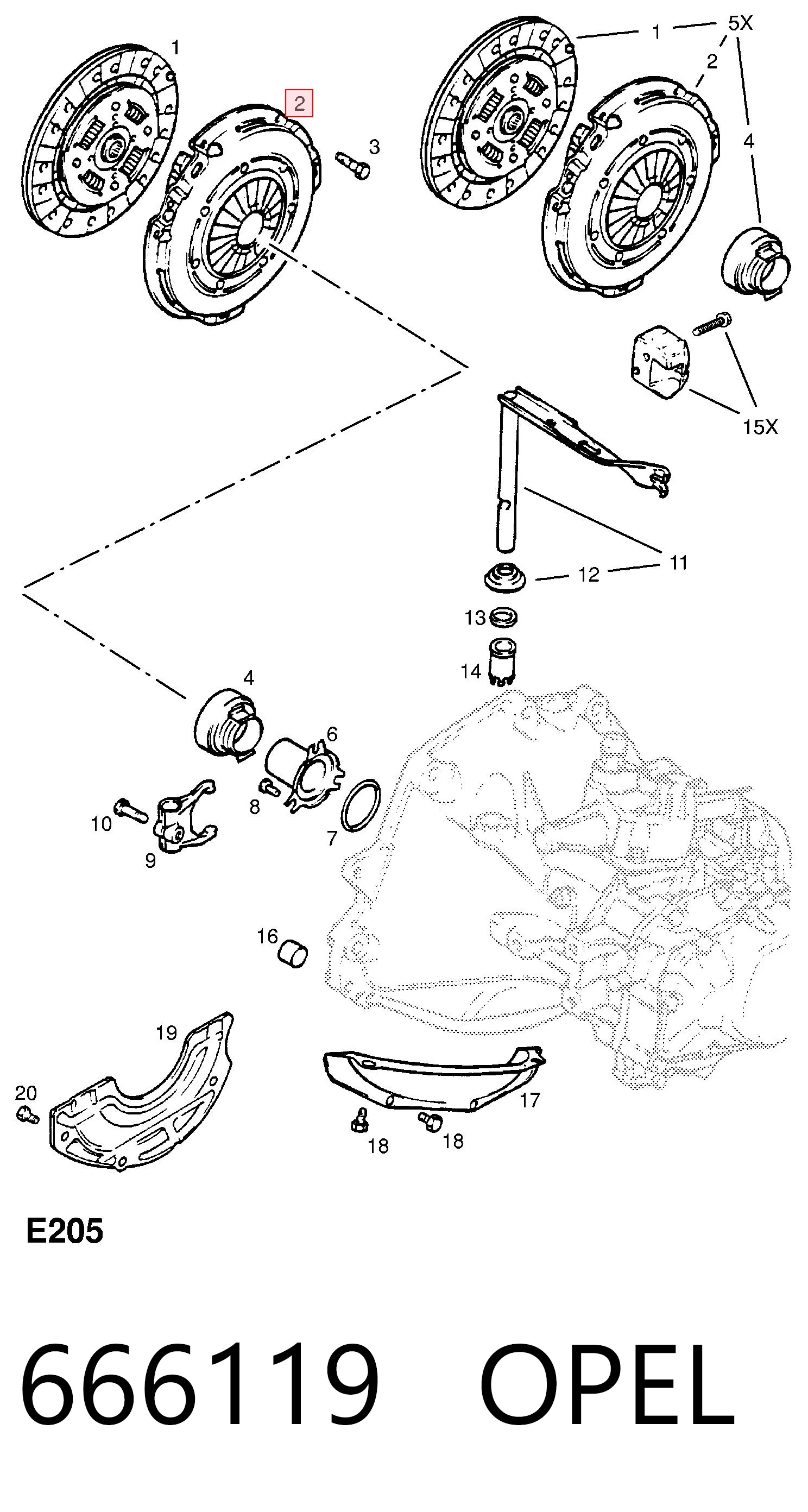 Cesta de embraiagem General Motors 90375717 preço, a partir de 29,07 USD