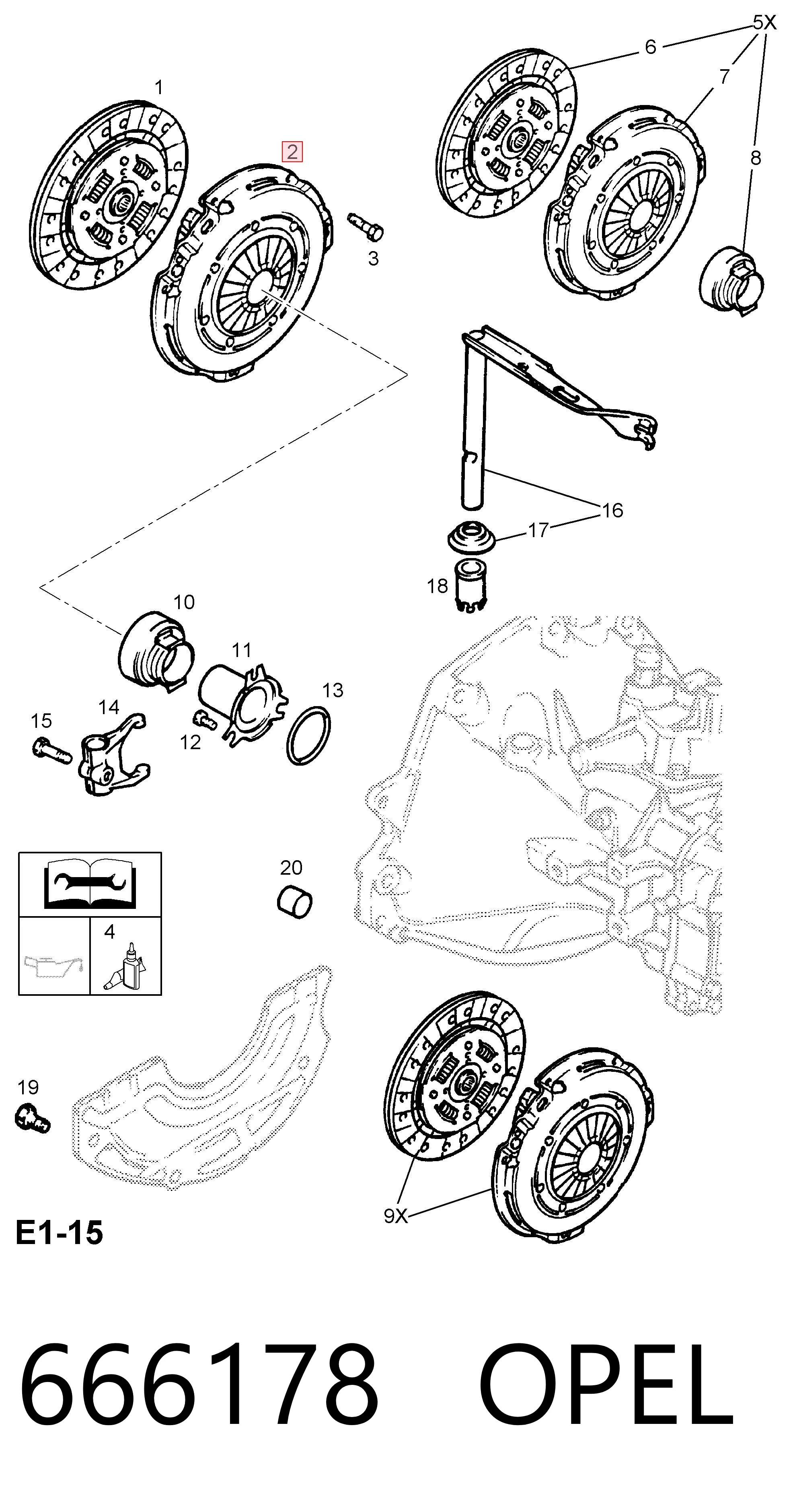 Cesta de embraiagem Opel Corsa A TR S83