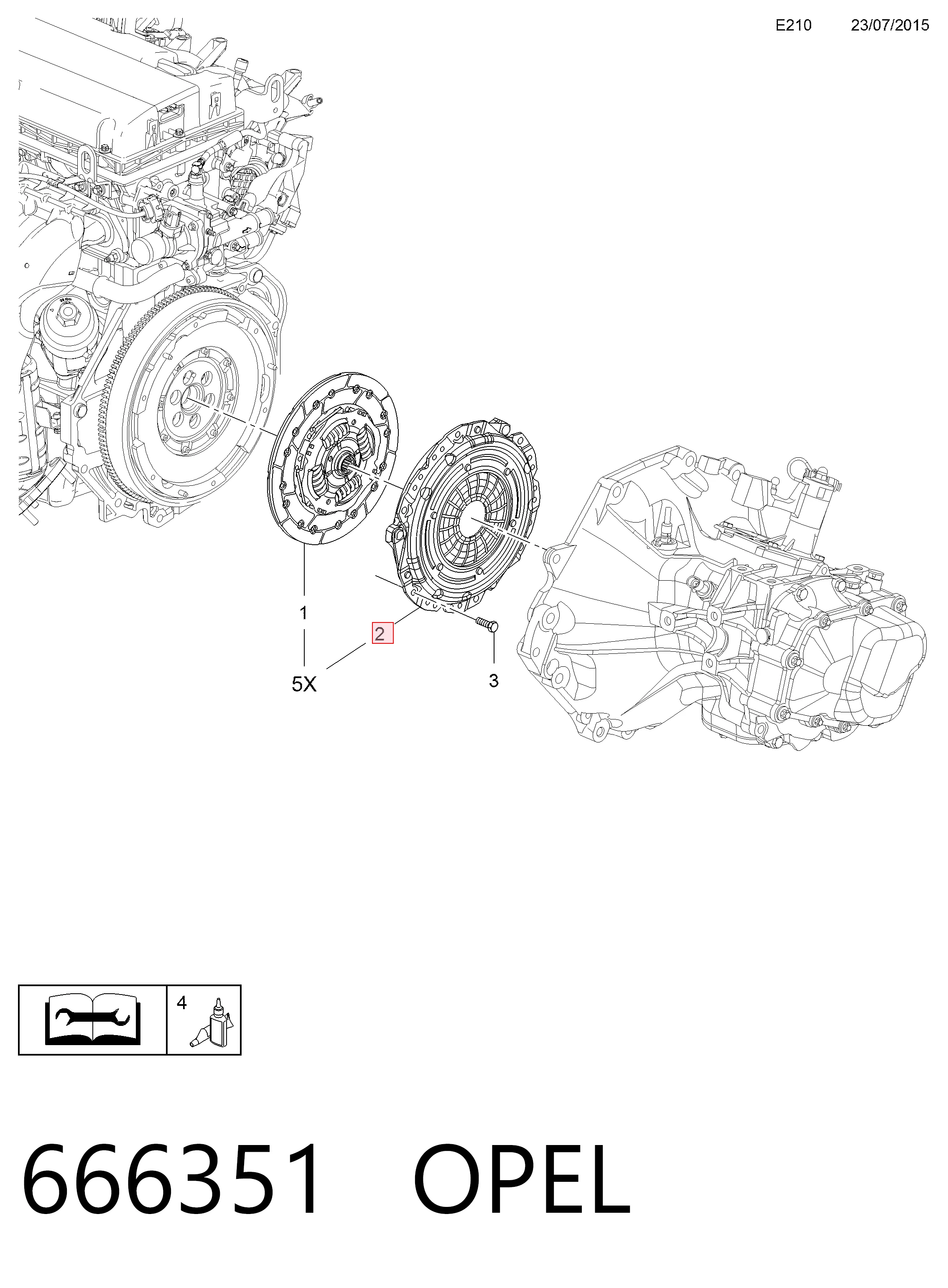 Cesta de embraiagem Peugeot/Citroen 55489045