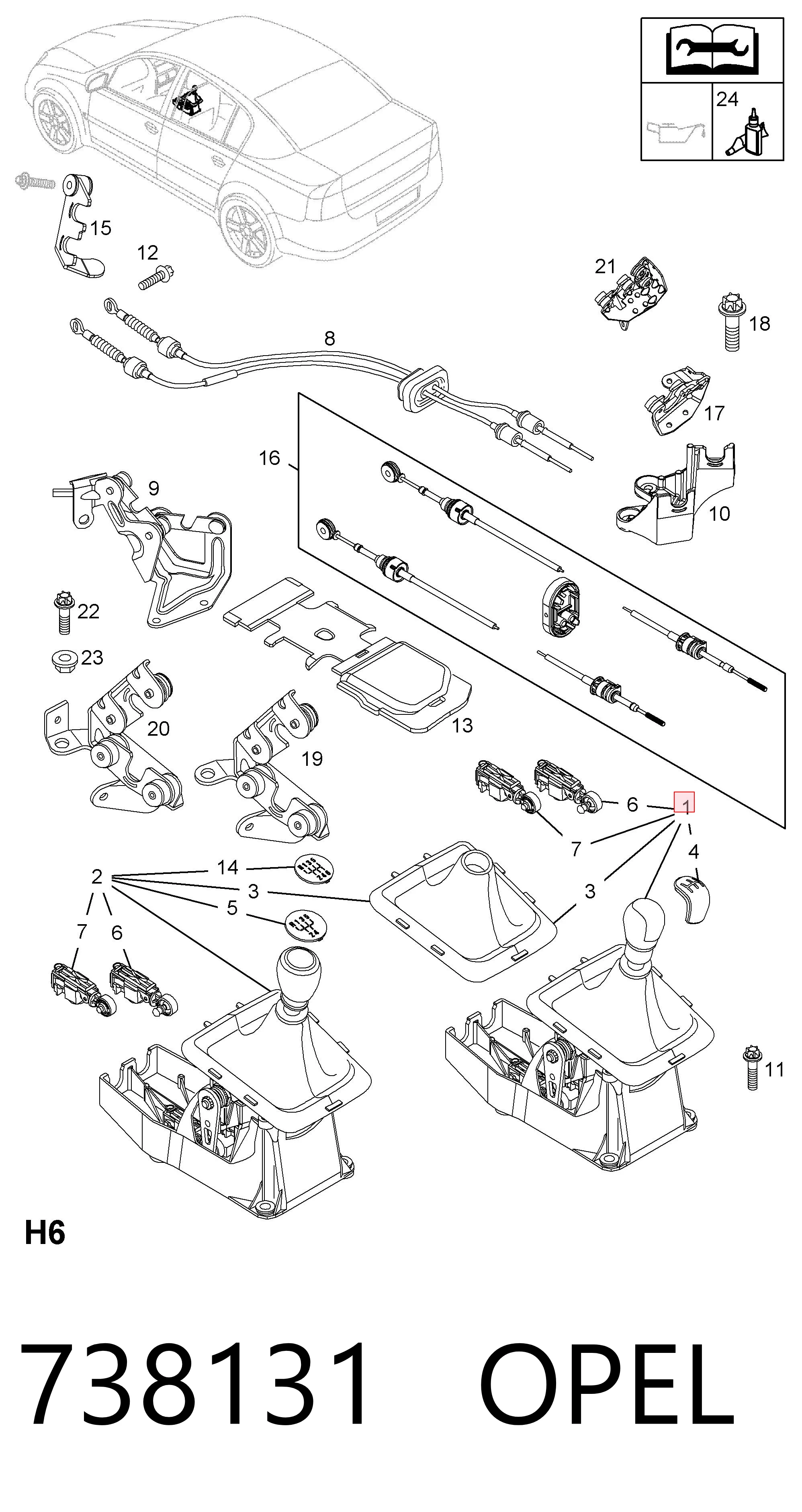 Mecanismo de mudança (ligação) para Opel Vectra C GTS 