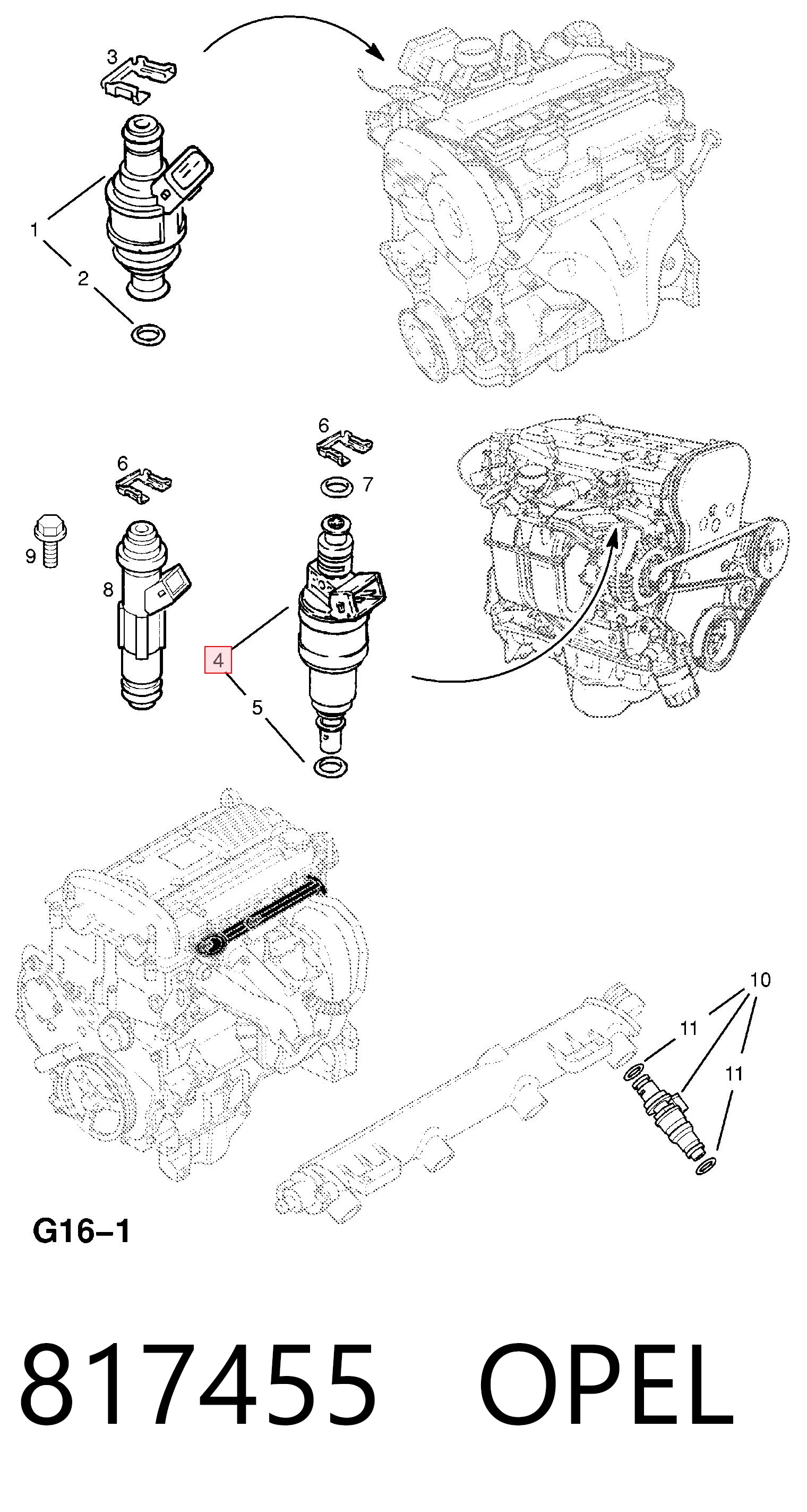 Injetor de injeção de combustível 93177457 General Motors