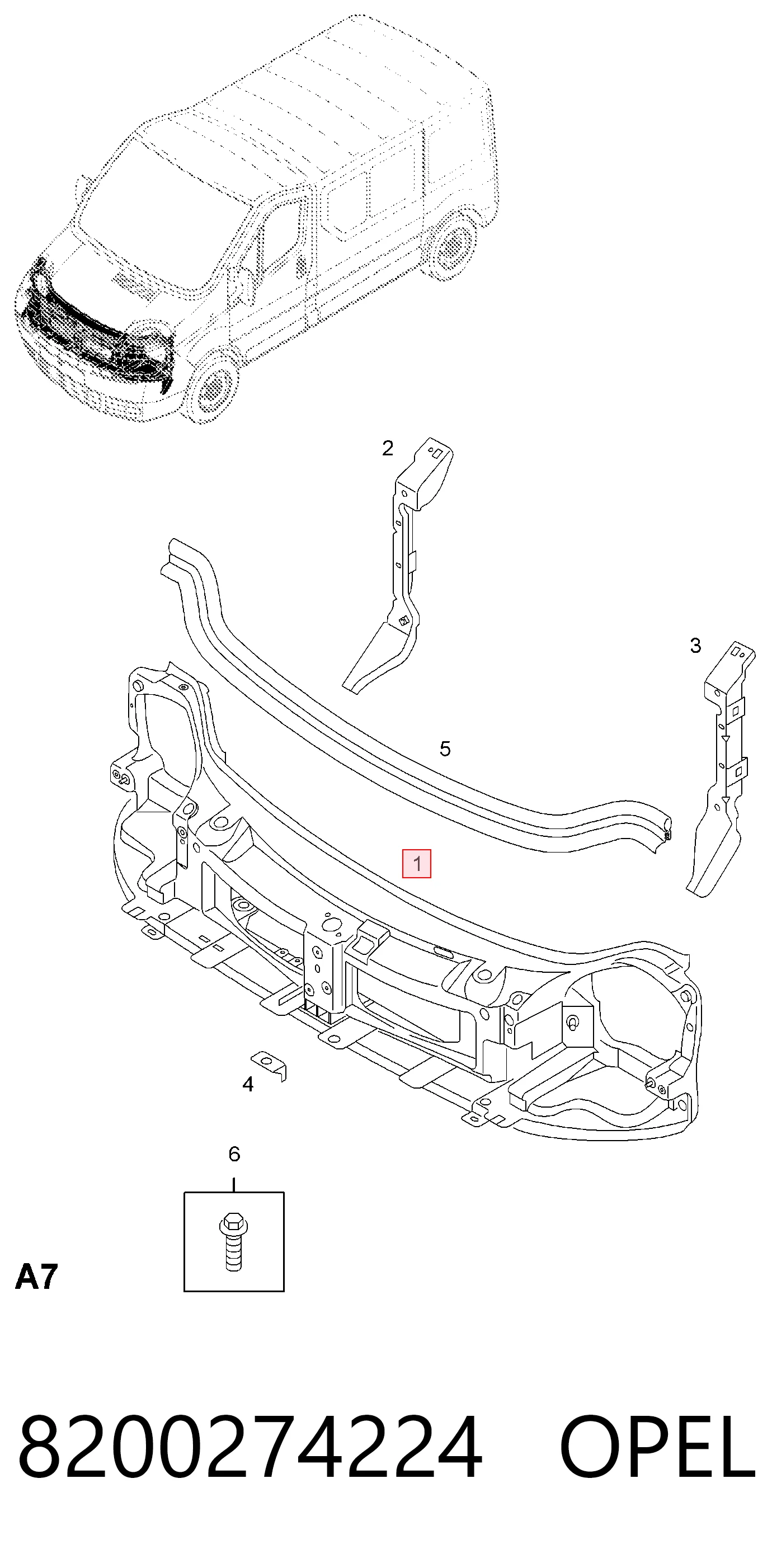 Suporte do radiador montado (painel de montagem de fixação das luzes) Renault Trafic preço, a partir de 99,49 USD